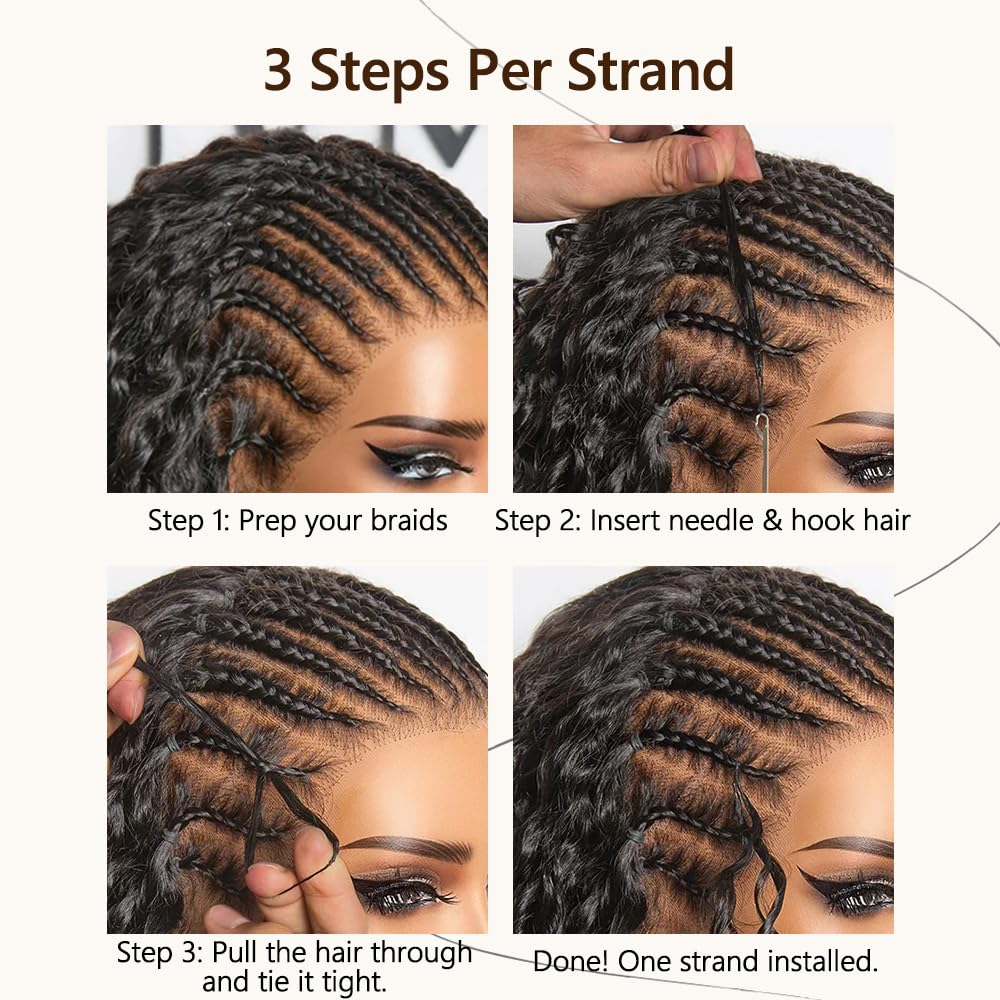 Burmese Curly Crochet Human Hair Extensions - 16 Inch, 50g, Natural Black | Perfect for Black Women
