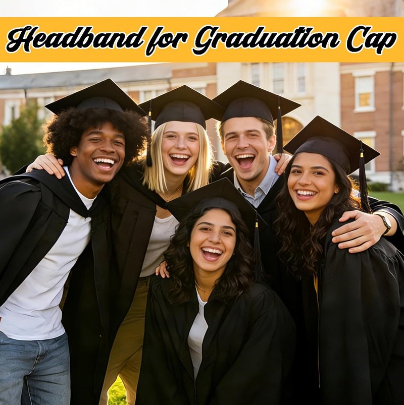 Graduation Cap Headband - Secure Your Grad Cap & Maintain Hairstyle | Perfect Hat Accessory for Graduates