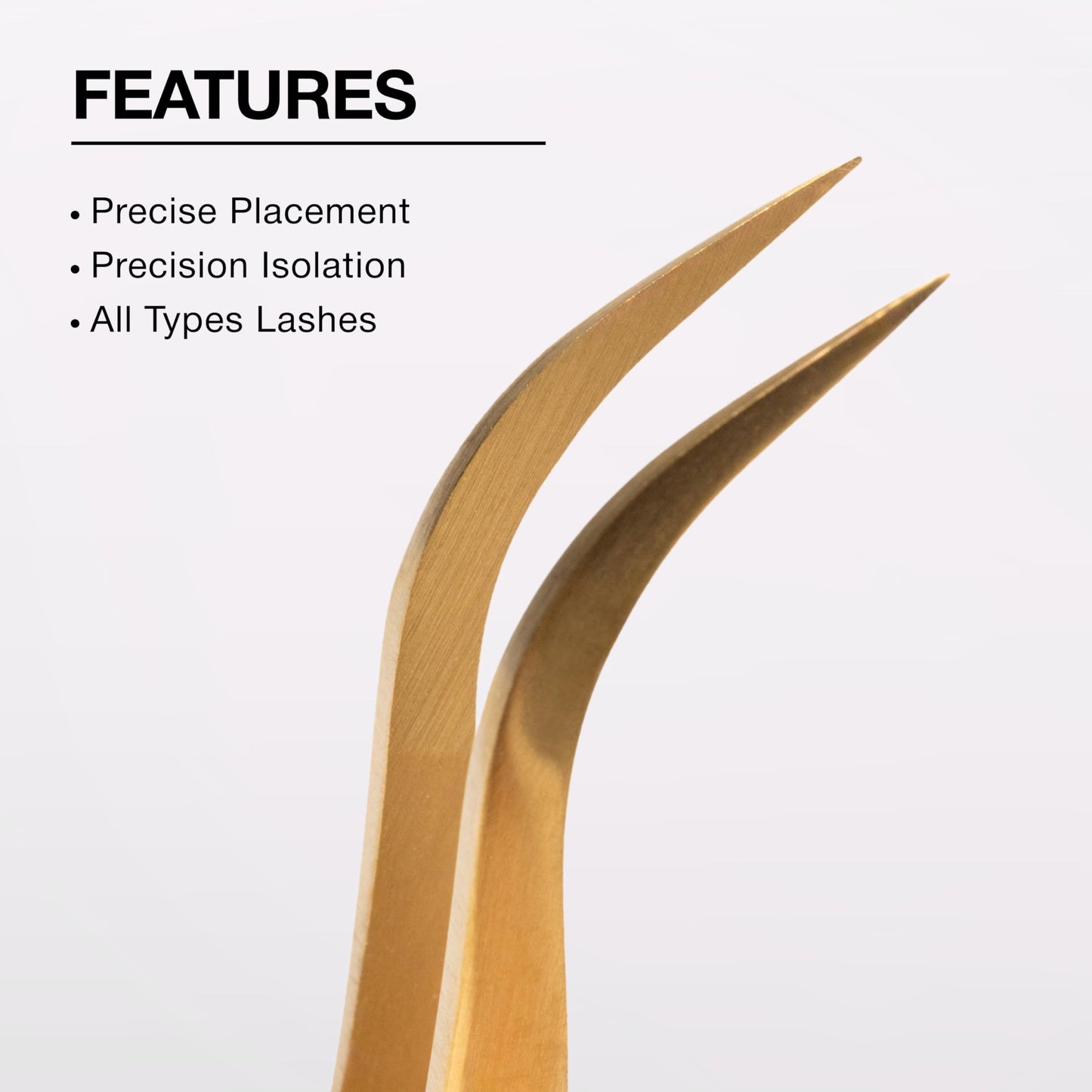Curacoro Lash Tweezers for Eyelash Extensions - LashSmith Precision Curved Tweezers for Every Fan Style