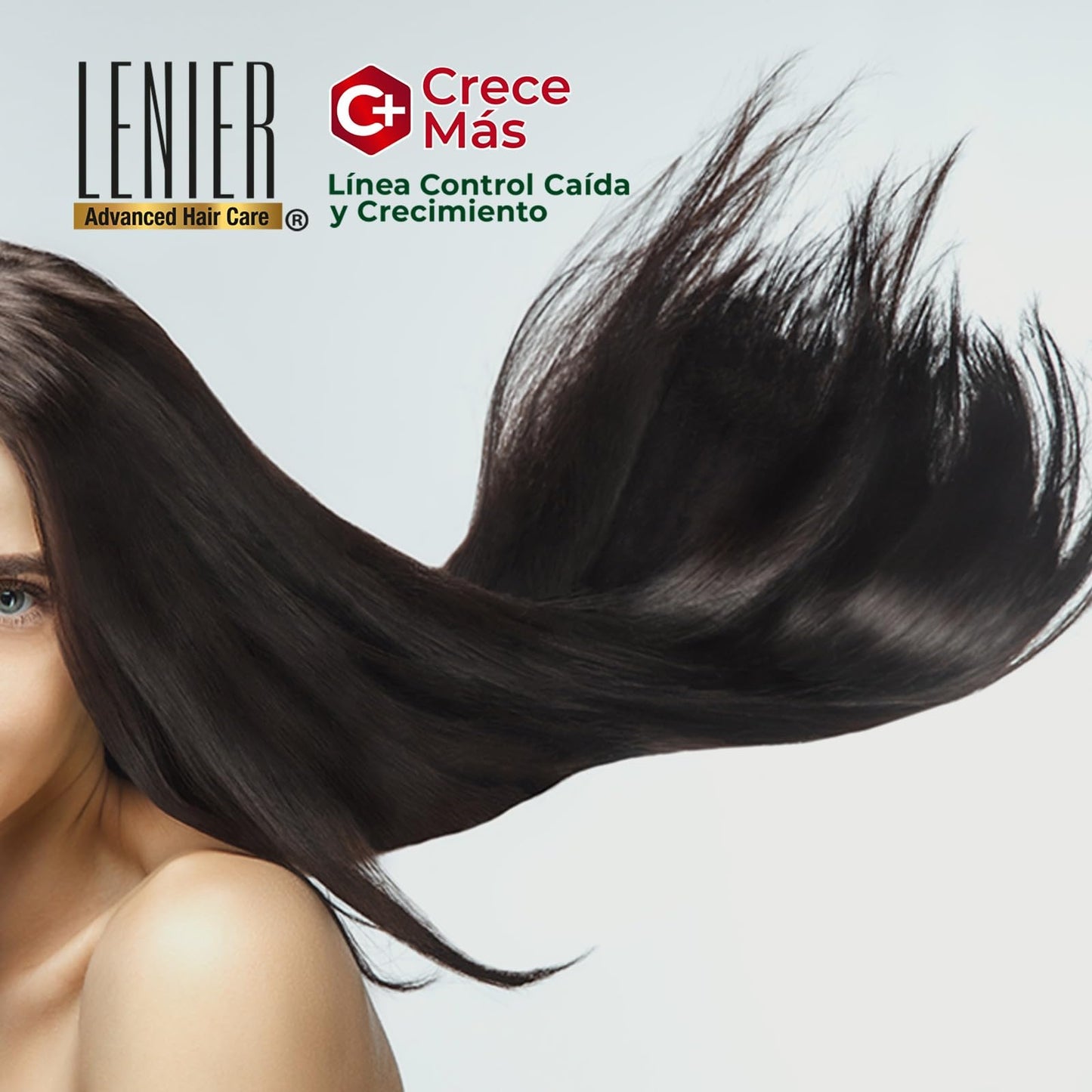 Lenier Crece Más Hair Growth Bundle | 3 Items | Shampoo 17 oz, Hair Mask 16 oz & Leave In Conditioner 10 oz | Ginger, Coconut Oil & Rosemary | Sulfate Free Hair Care System
