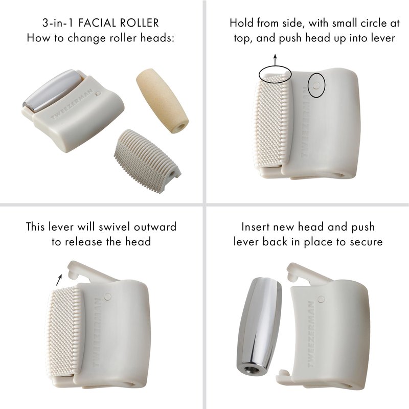 Tweezerman 3-in-1 Facial Roller Set