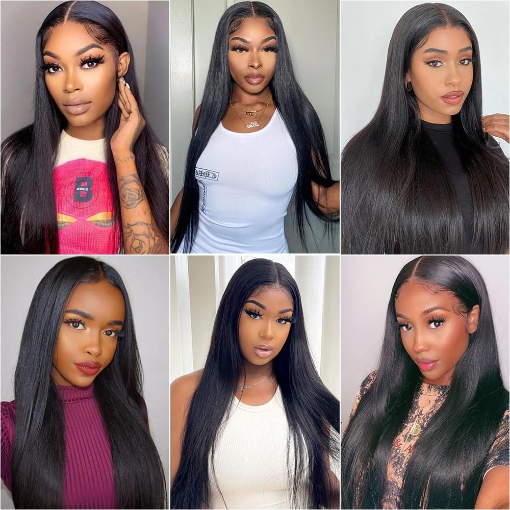 Clip in Hair Extensions Real Human Hair, 24 Inch 120g/7Pcs,Full Shine Remy Hair,1B Natural Black Clip ins Brazilian Virgin Human Hair Extensions