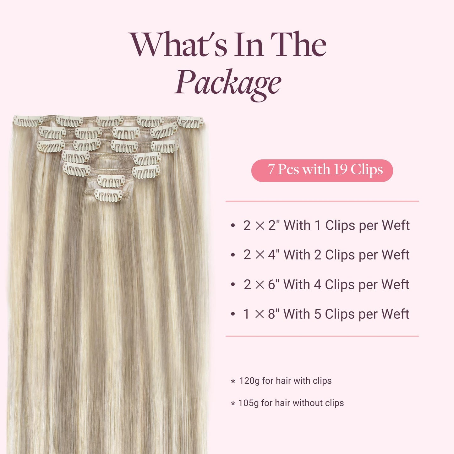 GOO GOO Clip in Hair Extensions Real Human Hair, Remy Human Hair Extensions Clip ins for Women, Natural Human Hair, 18inch 120g 7 Pcs, #18F/60A Balayage Light Wheat Platinum Blonde