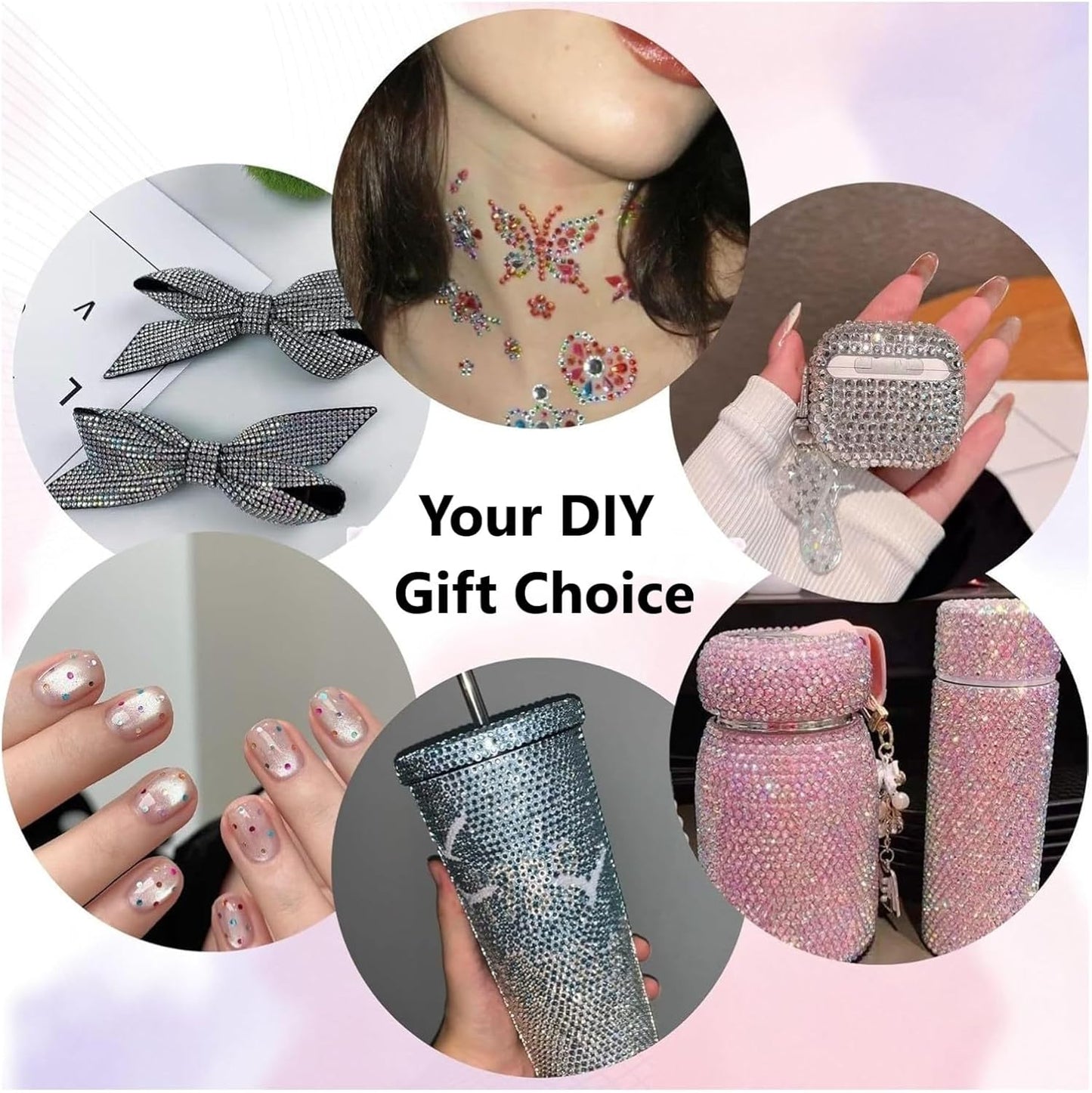Bedazzler Kit - 3mm Rhinestones & Tools for DIY Projects | 24 Colors, Glue & Pen Included