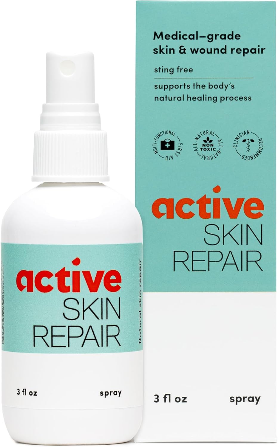 Active Skin Repair Hydrogel - Natural Healing Ointment with Hypochlorous Acid for Cuts, Wounds & Rashes | 3 oz