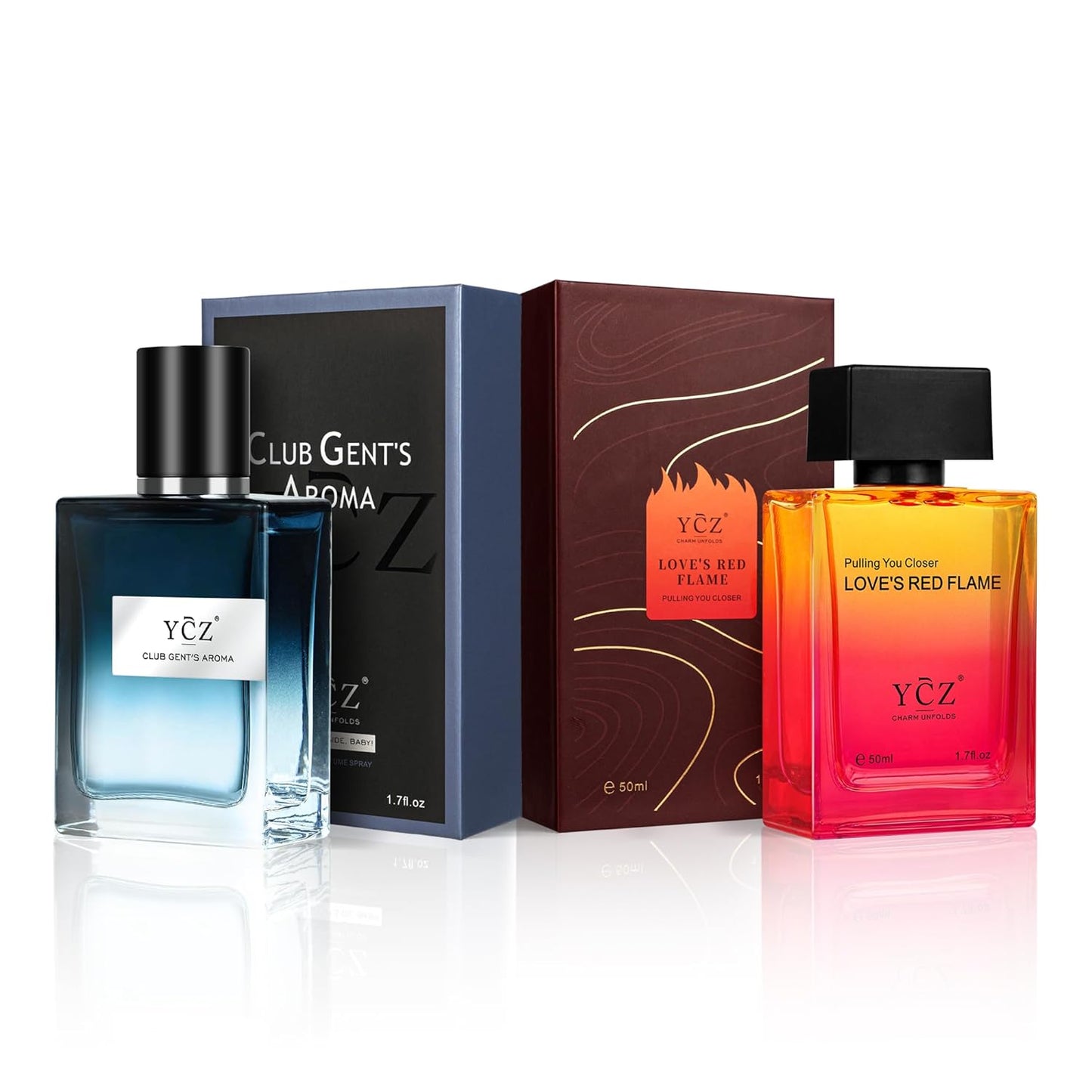 Ycz Cologne for Men - 3-Piece Gift Set with Ocean, Sky & Club Fragrances | 50ml Each, Woody Fresh Citrus Scent