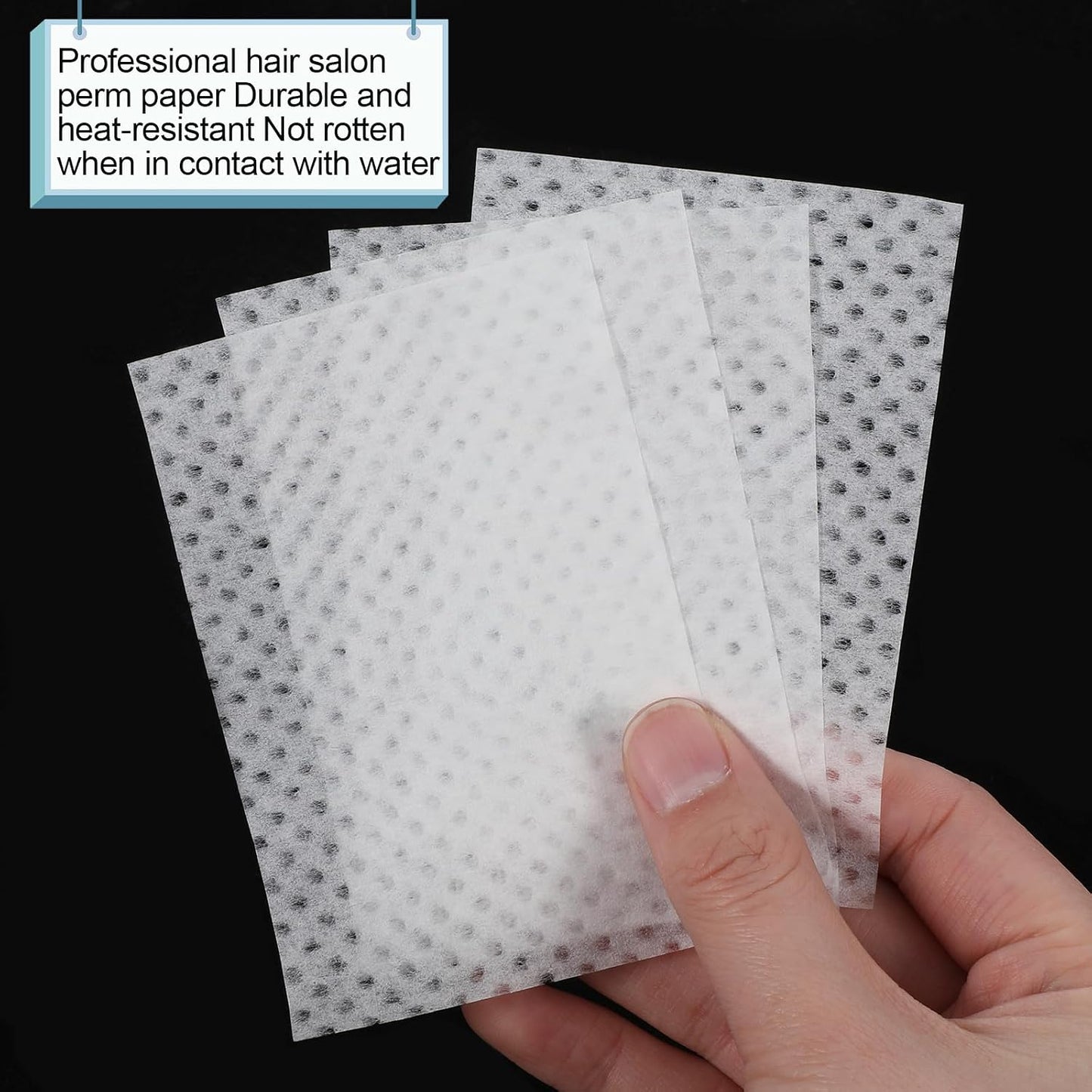 End Papers for Hair - 300 Pcs High-Temperature Perm Paper | Disposable Curling Tissue for Salon Use (White)