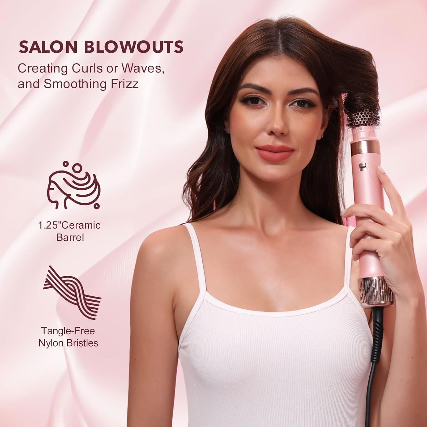 Mythsight 6-in-1 Air Styler & Blow Dryer Brush - Fast Drying, Auto-Wrap Curl, Frizz-Free Finish | Perfect Gift for Women