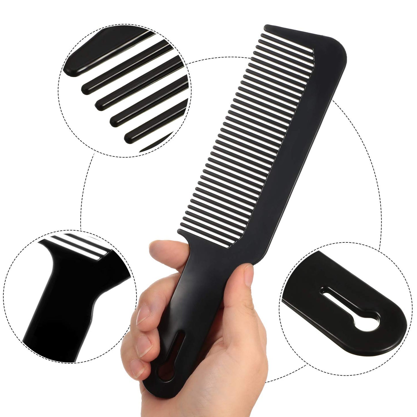 Hair Cutting Combs - 50 Pack 9-Inch Blending Barber Combs | Heat Resistant, Anti-Static Plastic