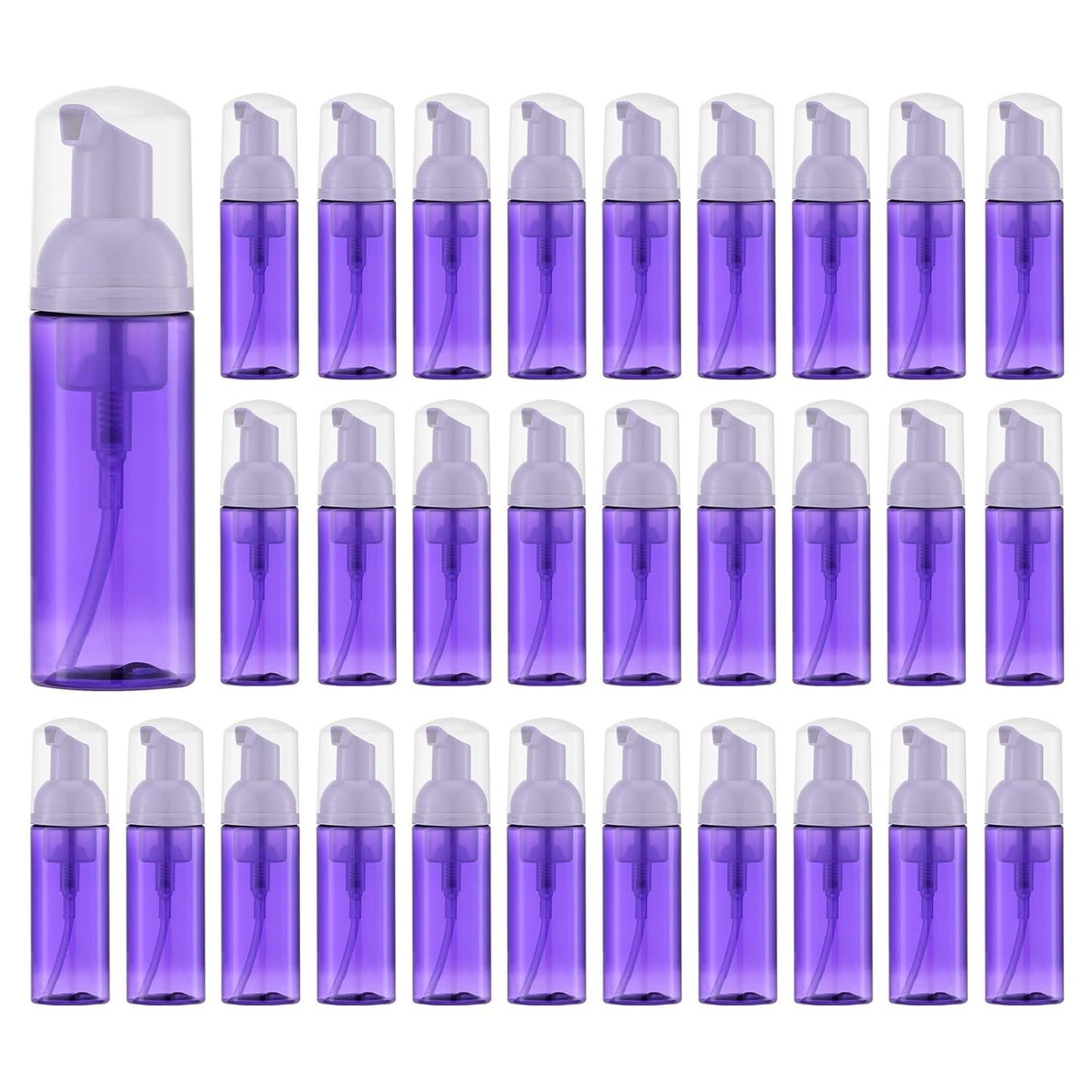 Foam Pump Bottle - Empty Travel Size Dispenser for Soap & Shampoo | Pink, 60ml, 3-Pack