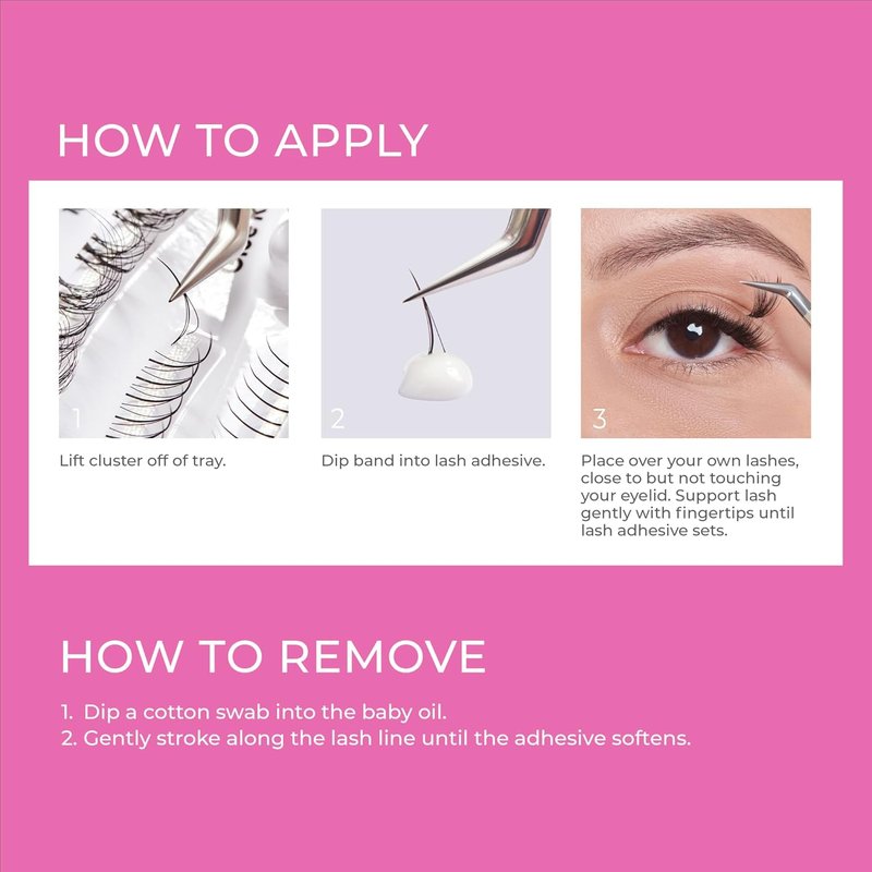Kiss Individual Lash Cluster Adhesive - Gentle Waterproof Formula with Cactus & Witch Hazel | 7-Day Hold, 6.5g Black