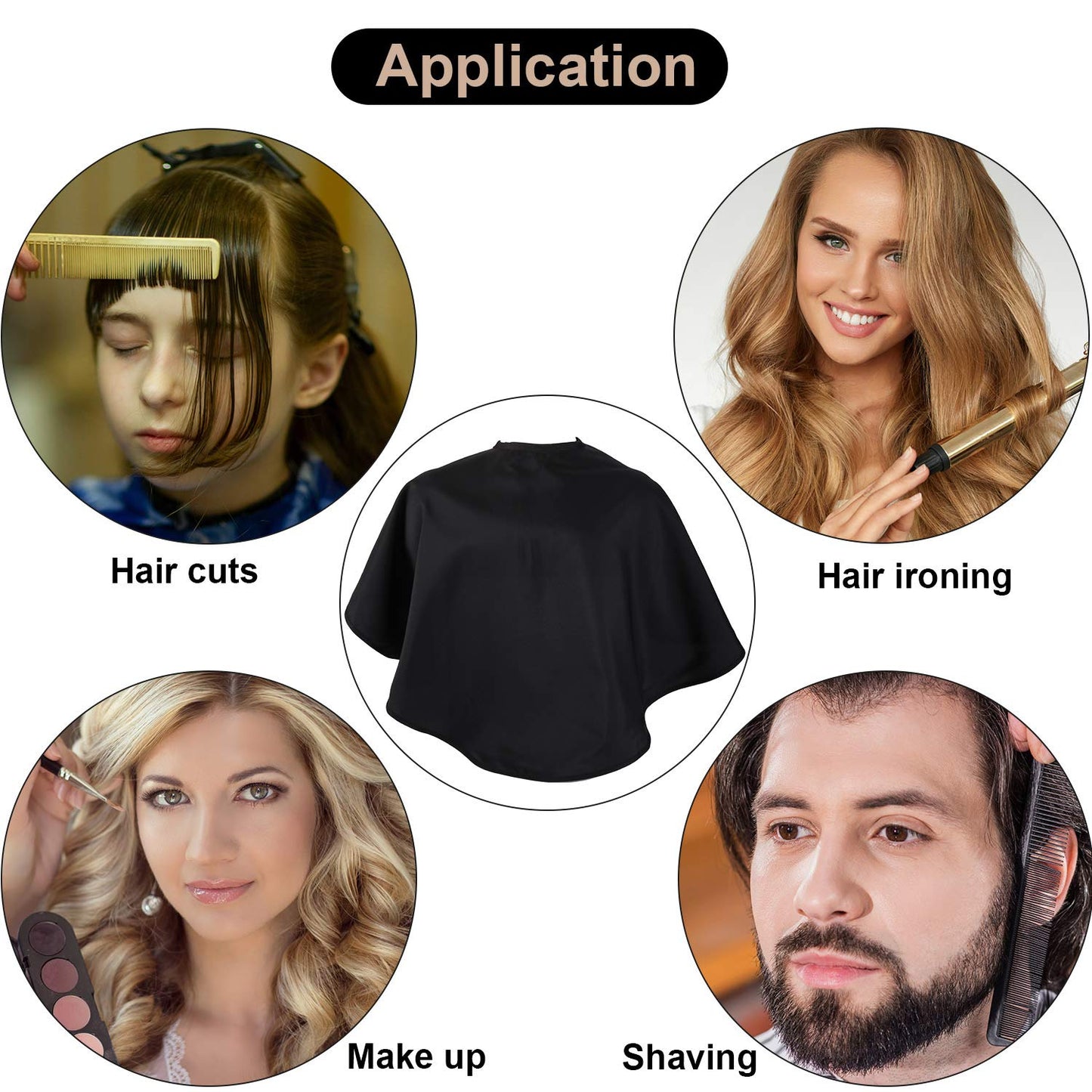 Syhood 2 Pcs Makeup Cape Short Haircutting Hair Dye Cape Waterproof Beauty Salon Shampoo Bib Hairstylist Barber Hairdresser Smock Styling Comb out Beard Shave for Client Artist