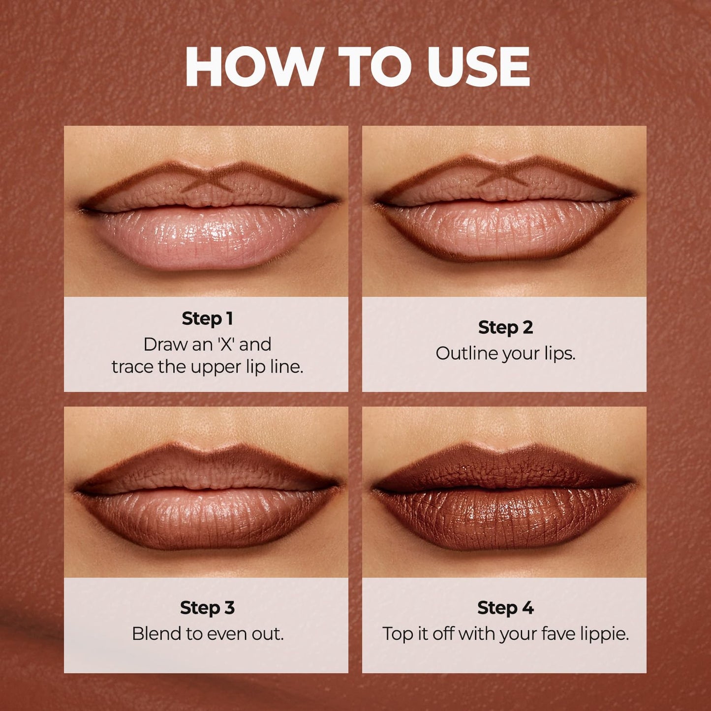 Laka Lip Liner, Brown Lip Liner, Rich Cream Glide Texture, Semi-Matte Finish for Shaping Lips, Smooth Application, K-Beauty, Korean Makeup, 0.02oz, #07 Espresso Temper