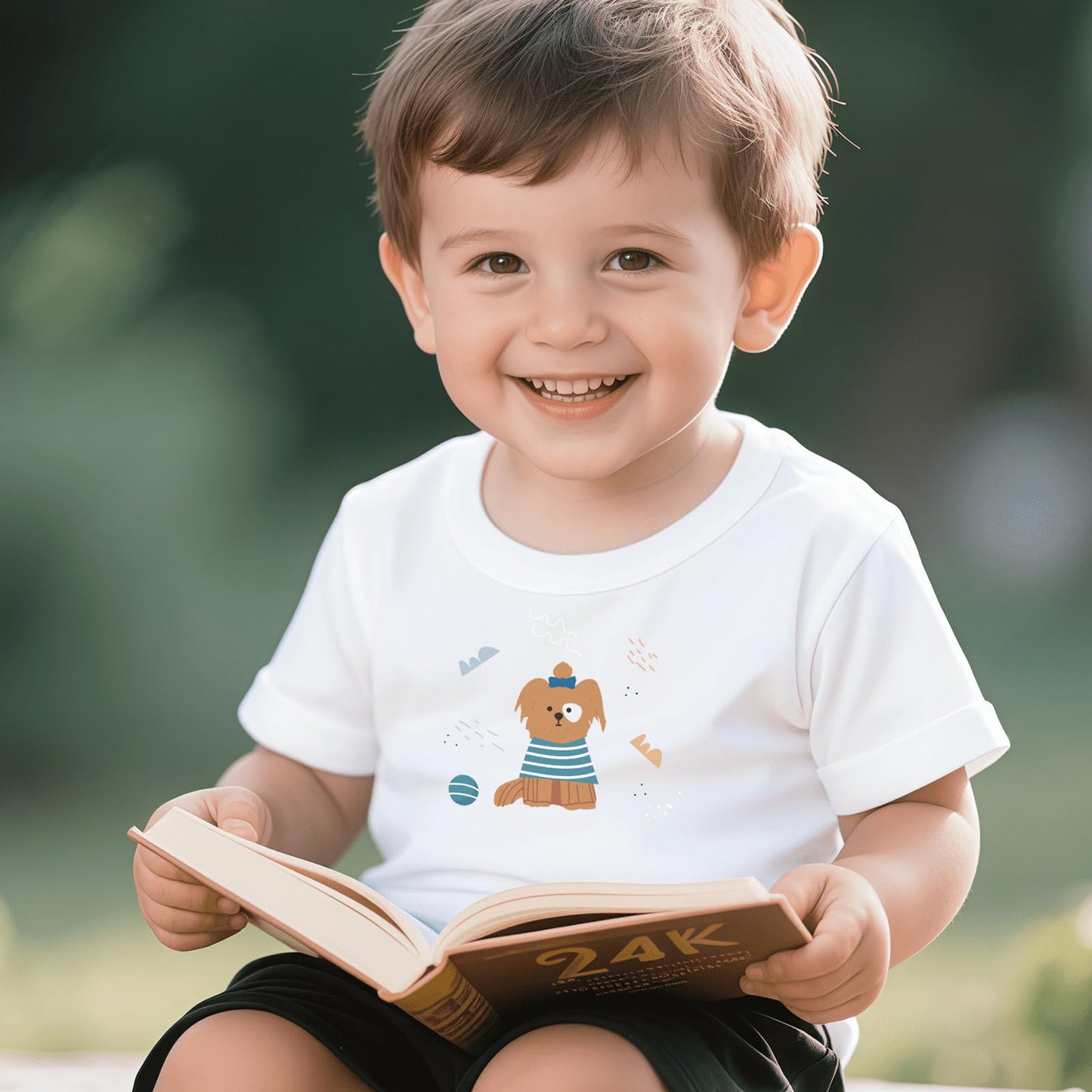 Byxhuc White 7-8 Years Old (130cm), Personalized Photo Tshirt, T-Shirt Customize Your Own, It Custom for Kids, Sweet Day Gifts, Novelty T-Shirts, Kids' Gift for Birthday