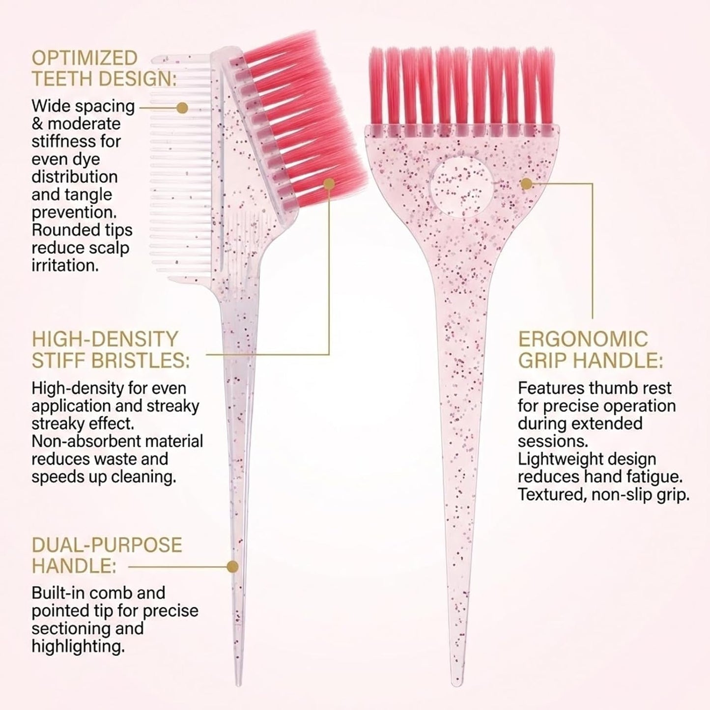 Hair Highlighting Kit - 18 PCS Professional Tint Tools with Brush, Whisk & Gloves | Home & Salon Use