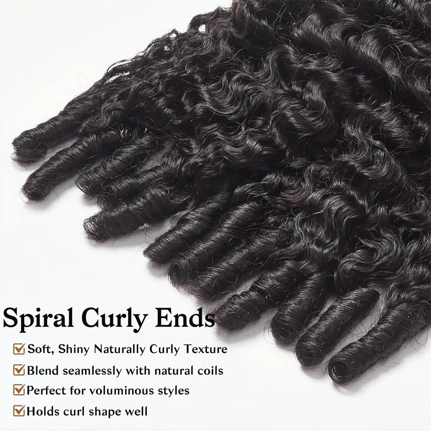 Burmese Curly V Part Half Wig - 220% Density, 16 Inch, 100% Human Hair | Easy Wear & Go Style