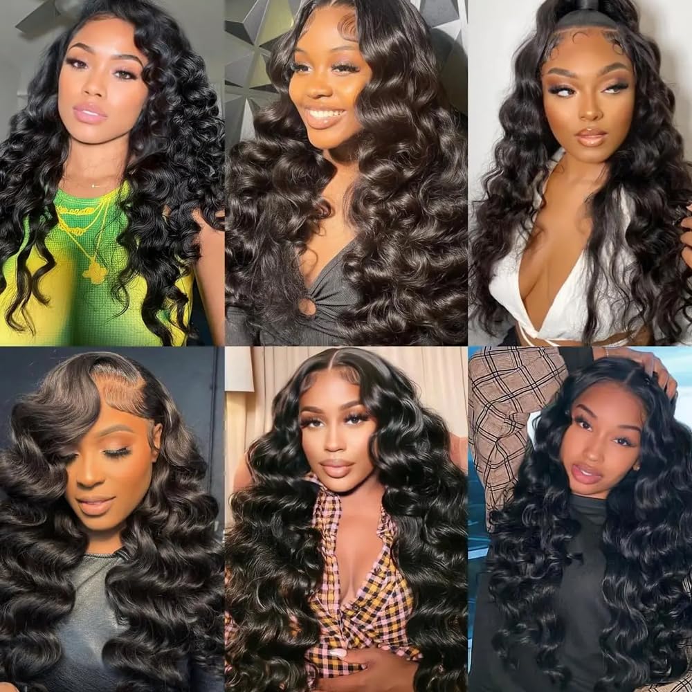 Loose Wave Bundles Human Hair Loose Body Wave Bundles Deep Wave Bundle 20 22 24 inch Natural Black Body Wave Bundle