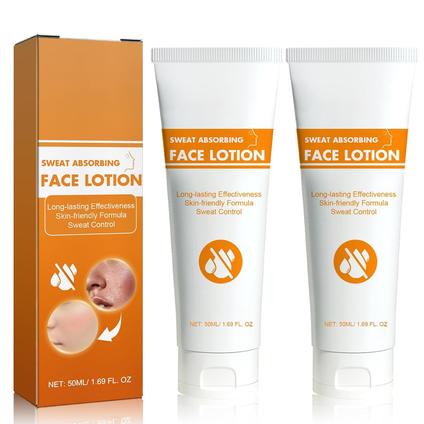 Face Antiperspirant - Sweat Blocker Lotion for Face, Body & Scalp | Control Excessive Sweating (2PCS)