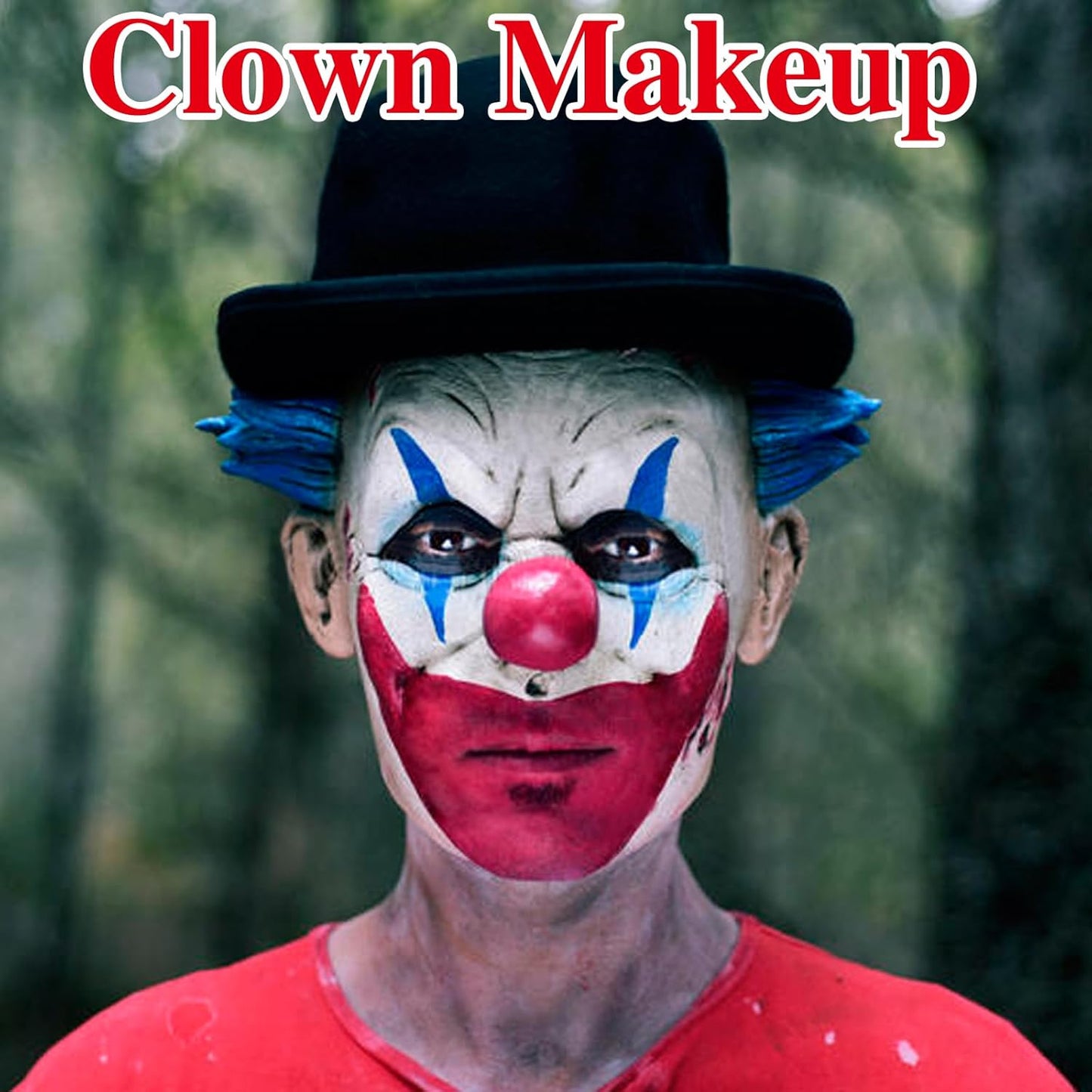 Patriotic Red White Blue Face & Body Paint Set - Water-Based Makeup with Setting Powder & Sponges | Perfect for Halloween & 4th of July Celebrations