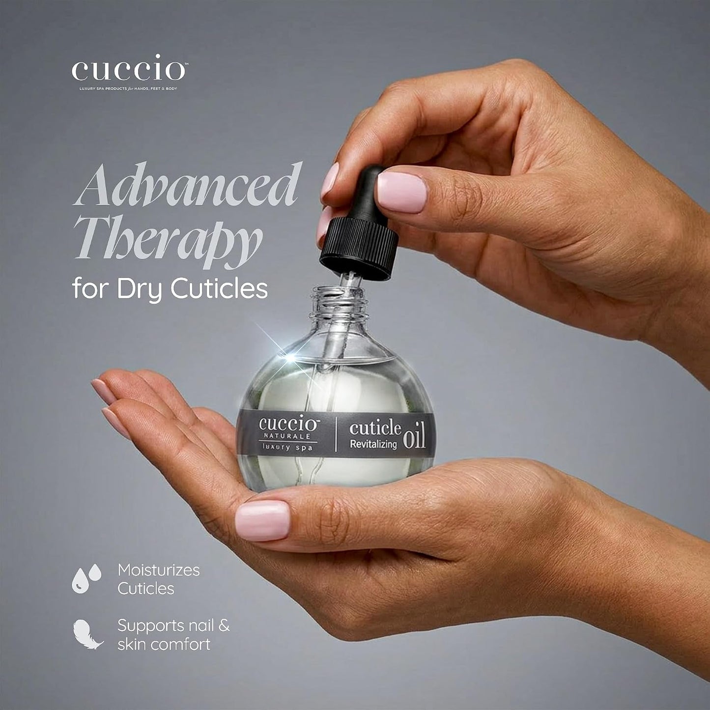 Cuccio Naturale Revitalizing Cuticle Oil - Lightweight Hydrating Nail & Cuticle Conditioner | 2.30 Fl Oz