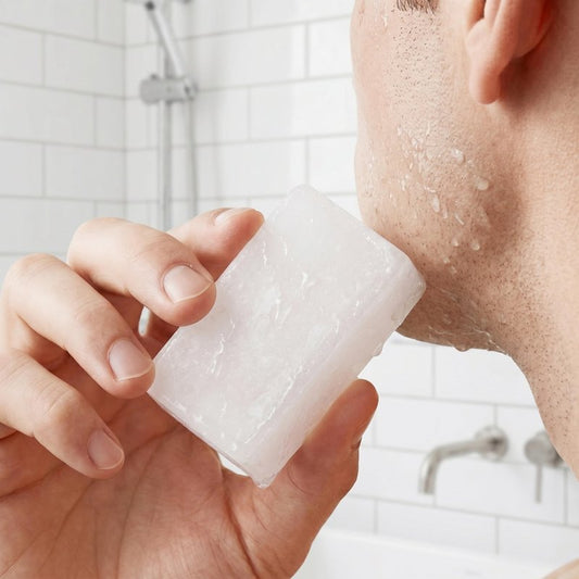 MIOIO 2 Pack Alum Block for Post-Shave, Natural Aftershave Stone, 3.17 Oz, Soothes Razor Burn, Stops Bleeding, with Plastic Case