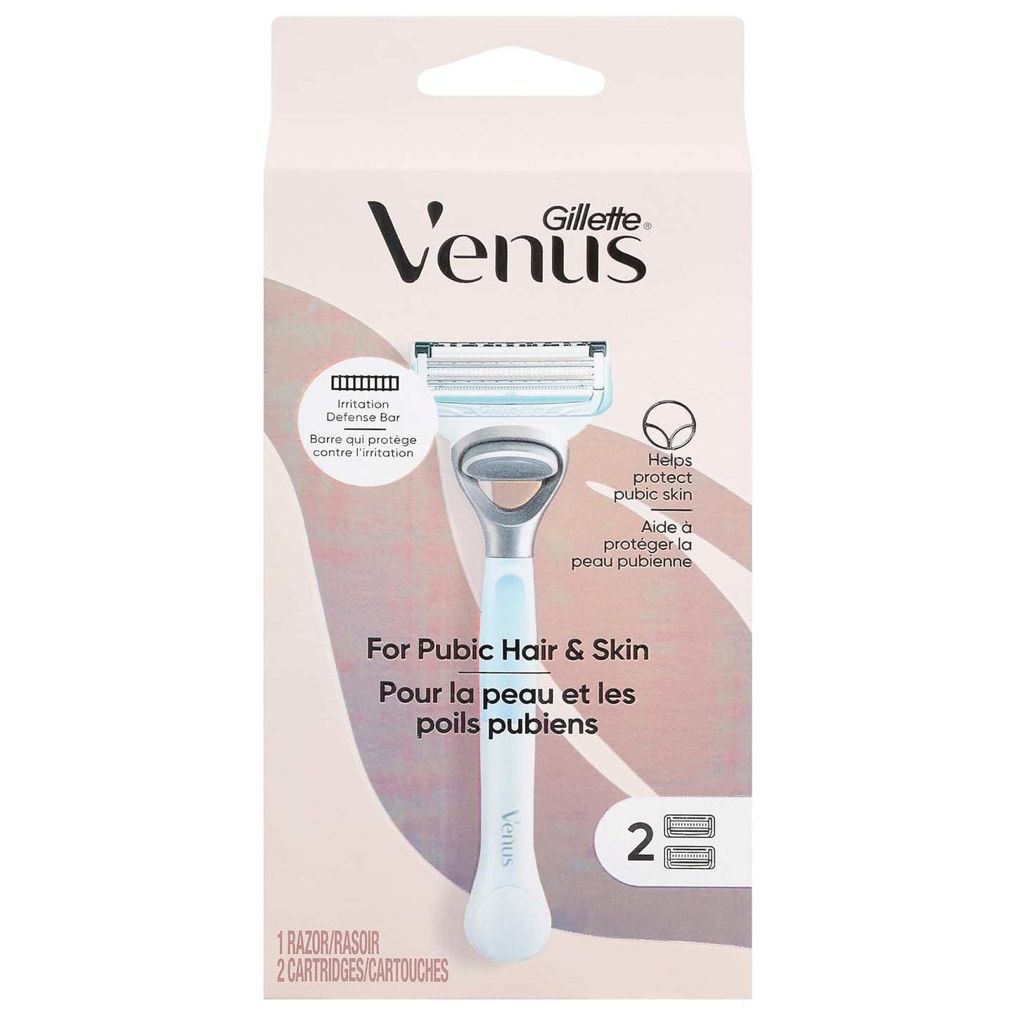 Gillette Venus Bikini Razors for Women - Smooth Skin & Pubic Hair Care | 1 Handle + 4 Blade Refills