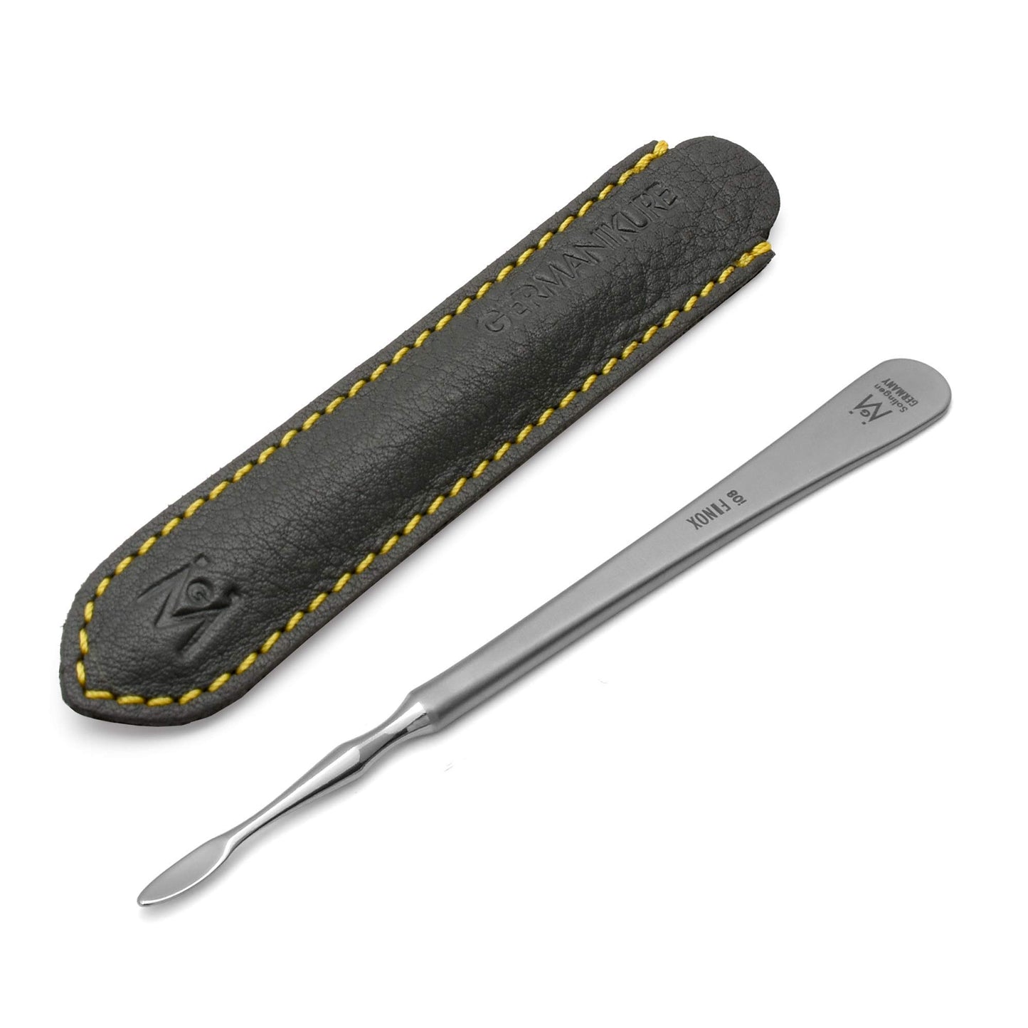 i08 - Nail Cleaner in Leather German FINOX Surgical Stainless Steel Nails Cleaning German Manicure Pedicure Tool GERmanikure Solingen