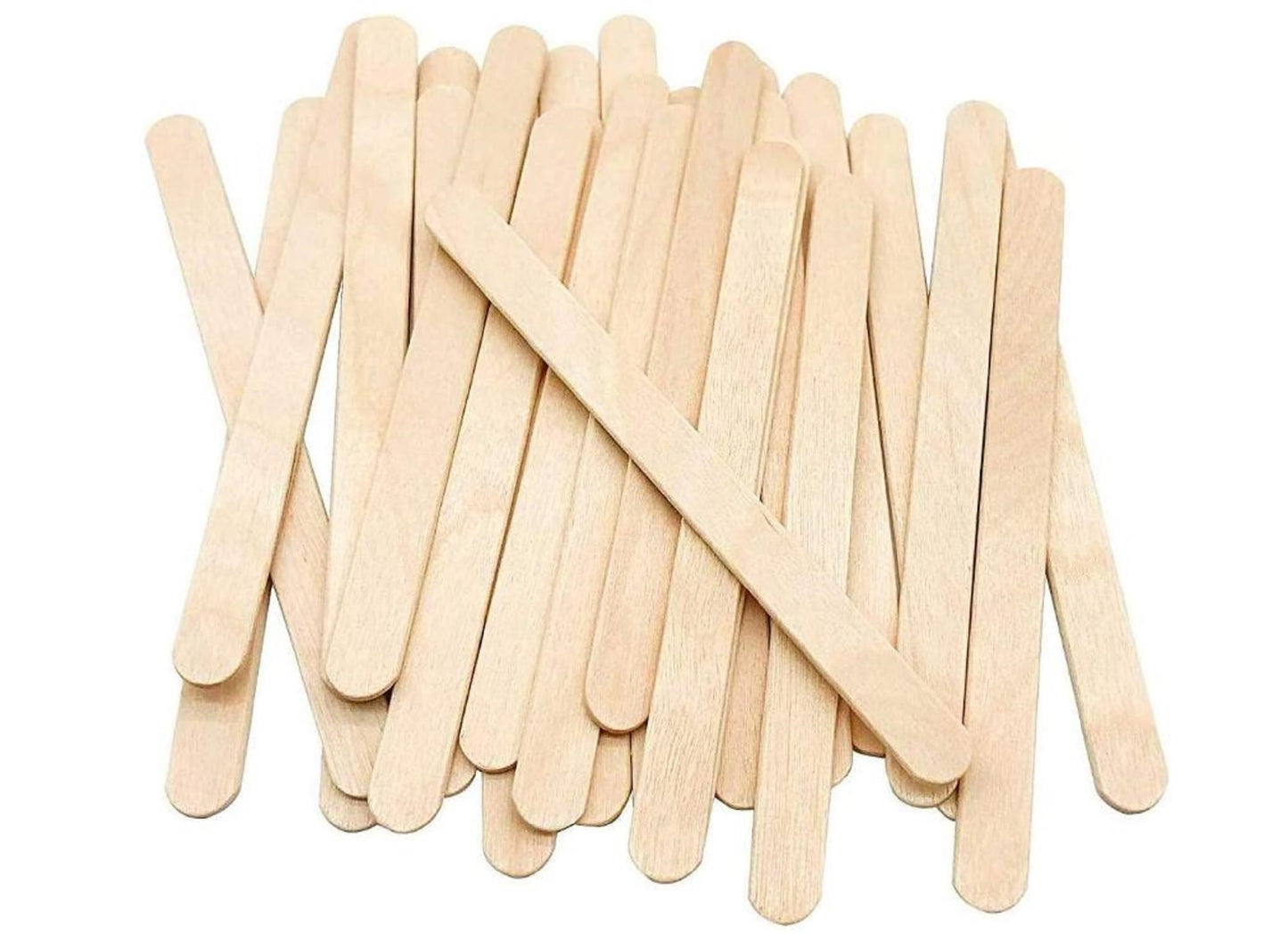 KTOJOY 100 Pcs Craft Sticks Ice Cream Natural Wood Popsicle Craft Sticks 4.5 inch Length Treat Ice Pop Sticks for DIY Crafts