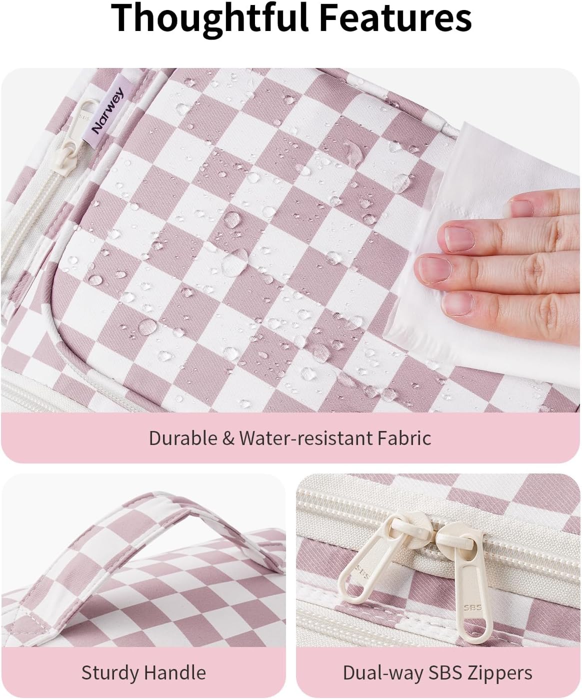 Hanging Travel Toiletry Bag for Women - Large Makeup Organizer with Multiple Pockets | Portable Bathroom Bag