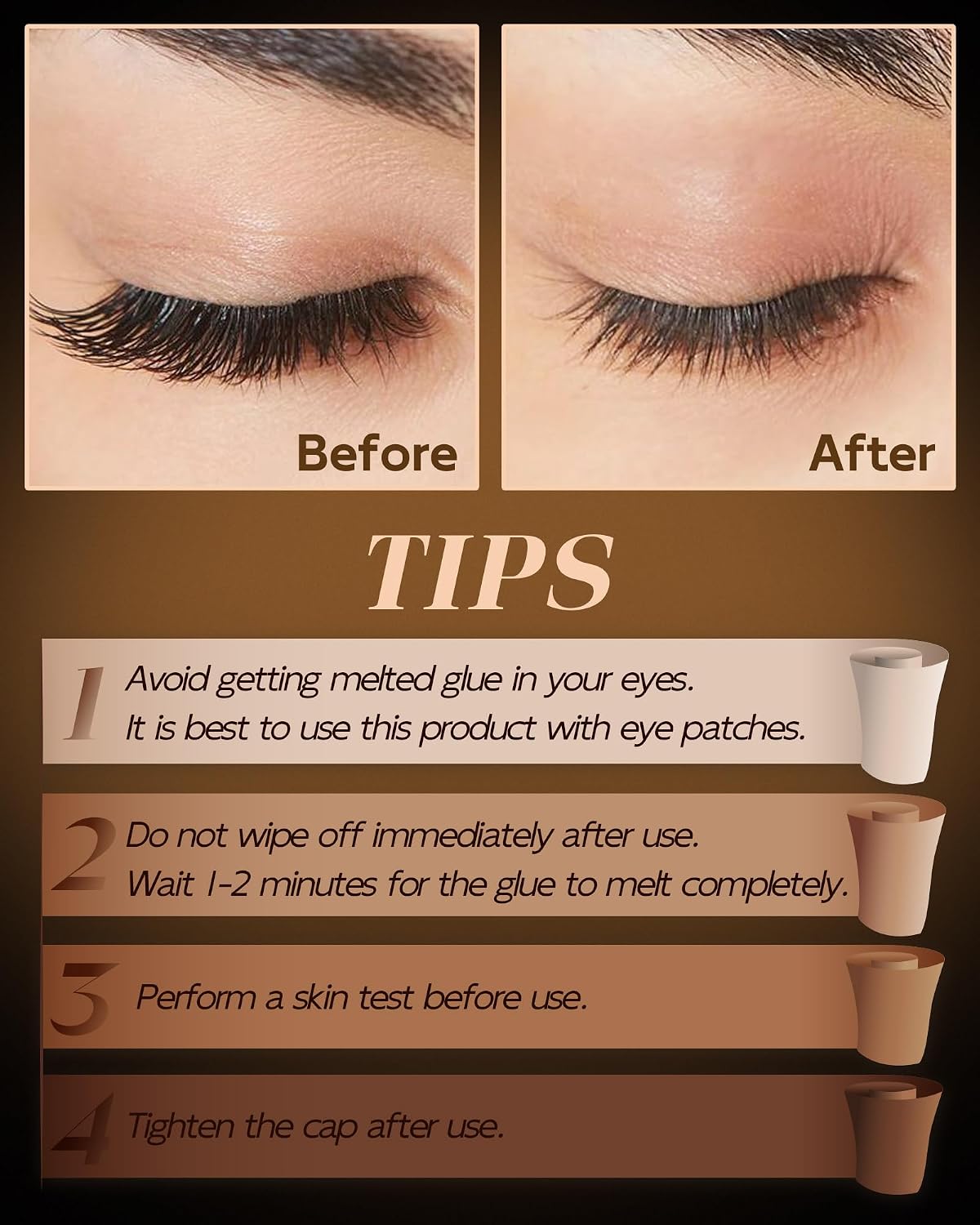Eyelash Extension Glue Remover - 5ml Gentle Formula for Cluster & Individual Lashes | Non-Irritating, Easy Home Use