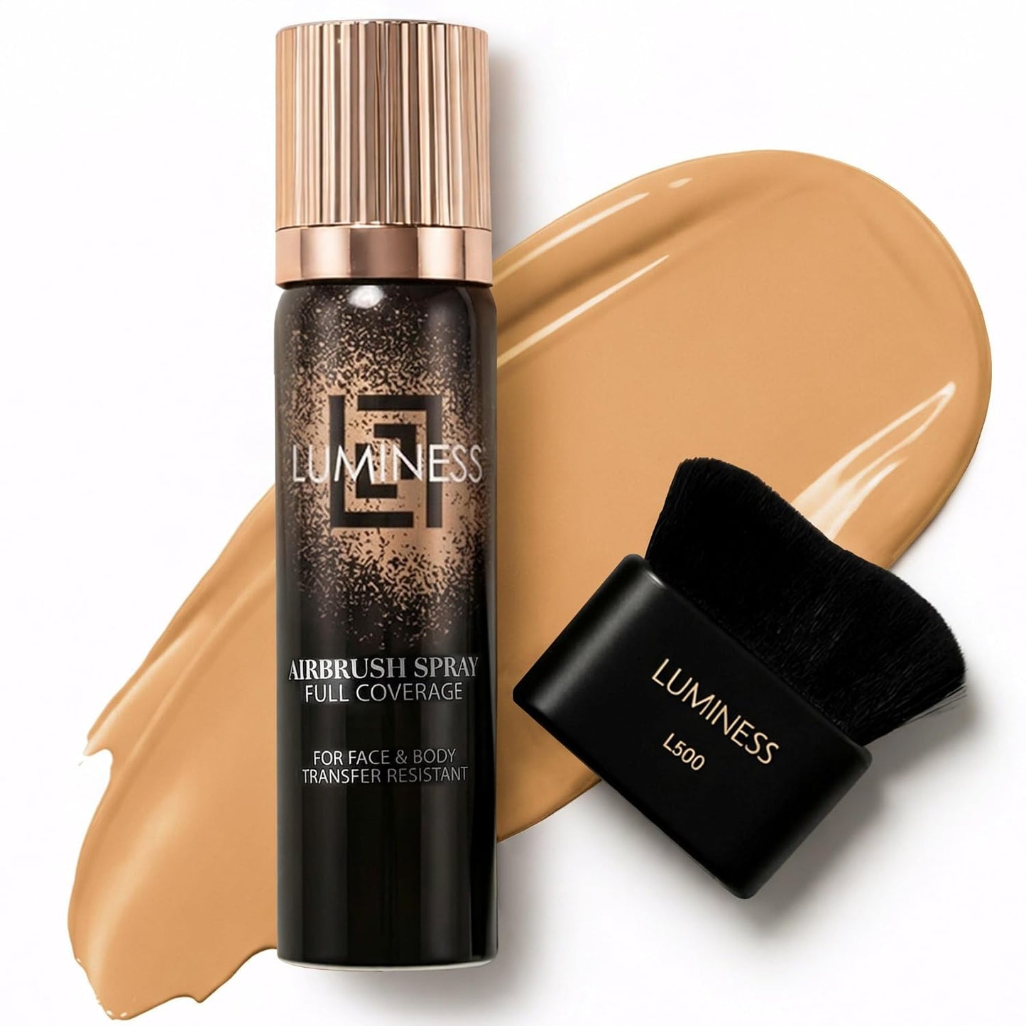 LUMINESS Airbrush Body Coverage Perfector - Waterproof Tattoo Cover Up Makeup | Full Coverage Foundation, 18-Hour Wear