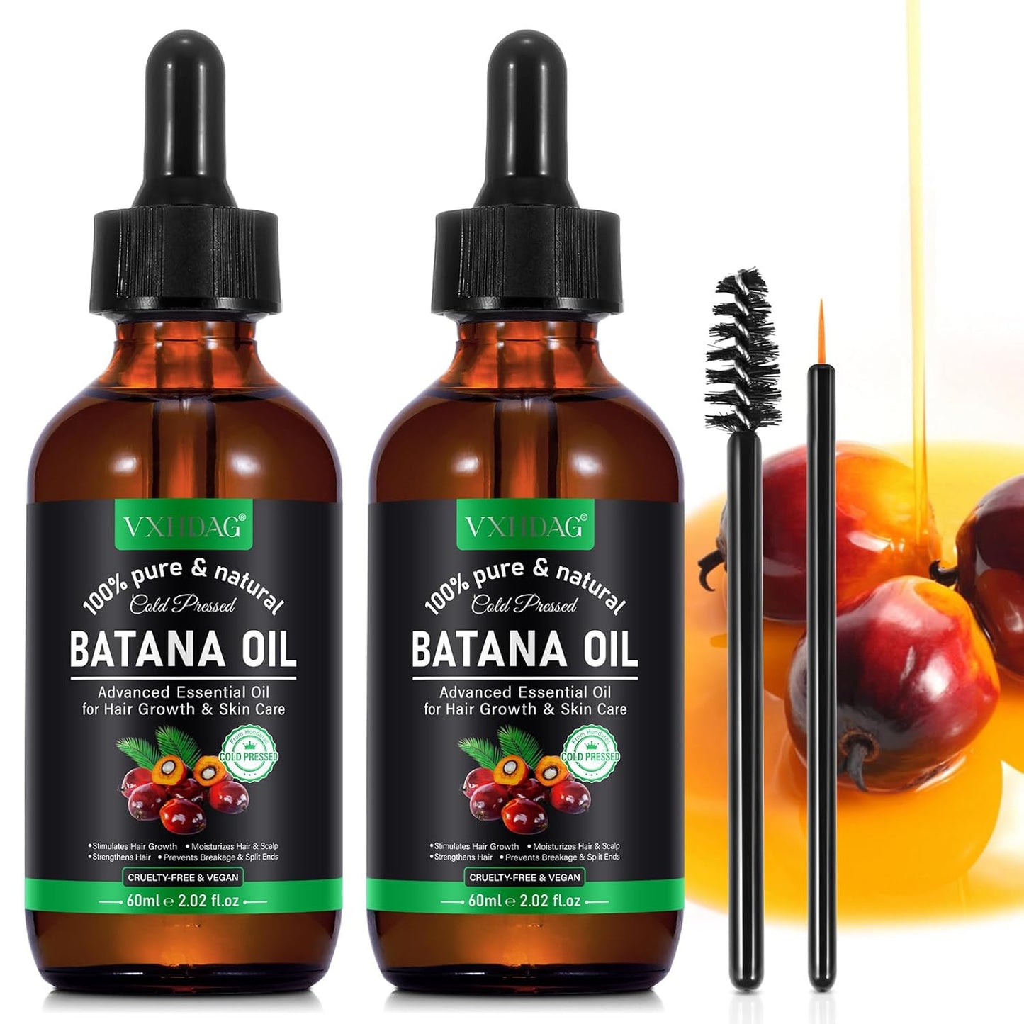 Batana Oil for Hair Growth - 100% Pure Natural Oil | Nourishes & Strengthens All Hair Types - 4.04 fl oz