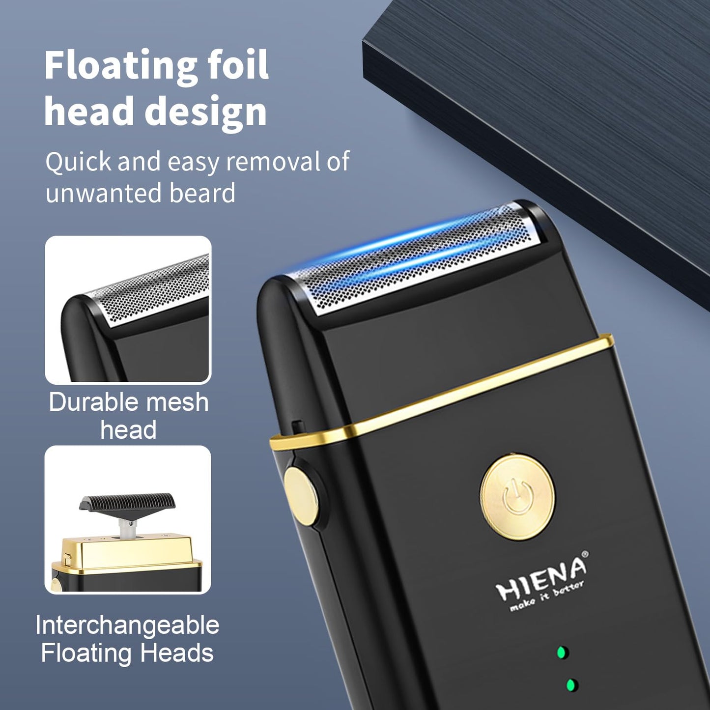 HIENA PRO Hair Clippers for Men Professional, Cordless Barber Clipper T-Blade Beard/Hair Trimmer Electric Razor Foil Shaver Set, Men's Hair Cutting Kit with LED Display, Barber or Home Use