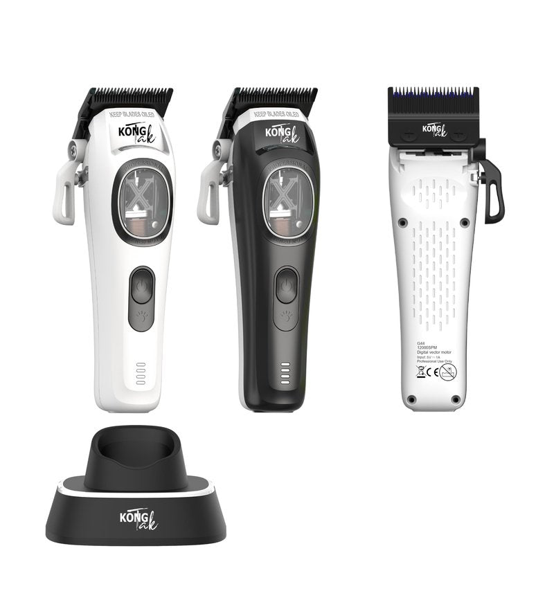 KONG TAK G44 Professional Hair Clipper with Digital Vector Motor UP to 12,000 SPM and DLC Blade