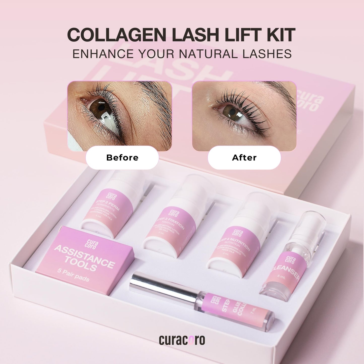 Curacoro Lash Lift Kit - All-in-One Eyelash Perm Kit