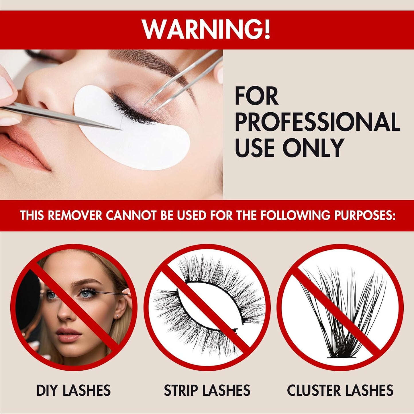 Lash Remover for Eyelash Extensions - No Burn Cream Formula | 10g Professional Salon Supply