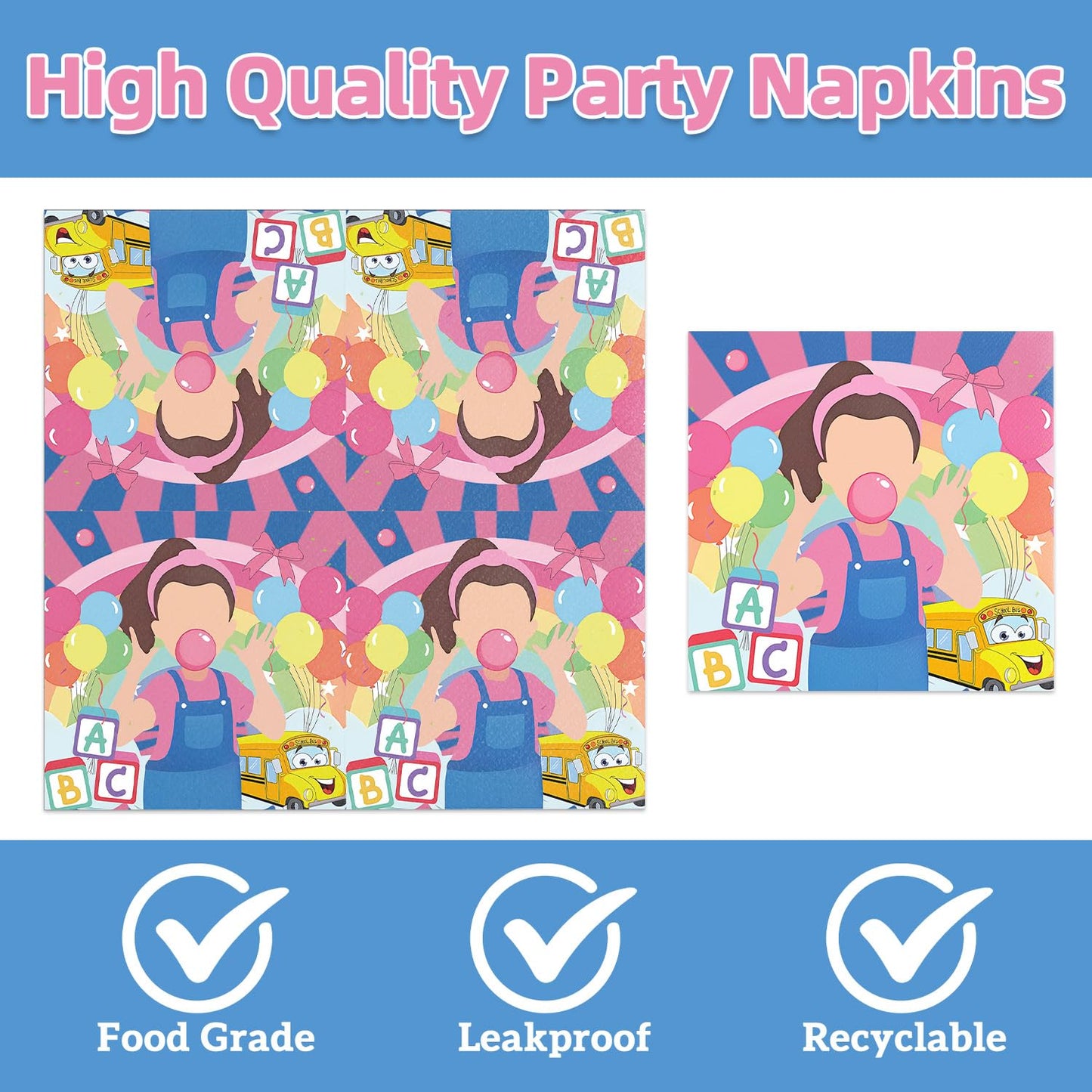 40Pcs Rachell Party Supplies 20 plates, 20 napkins for the Rachell Birthday party Decoration