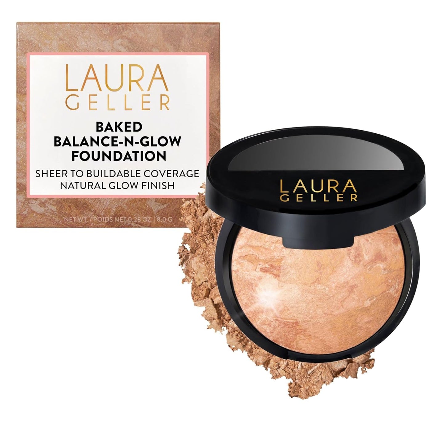 Laura Geller Baked Balance-N-Glow Foundation - Illuminating, Buildable Sheer to Light Coverage | Fair Shade