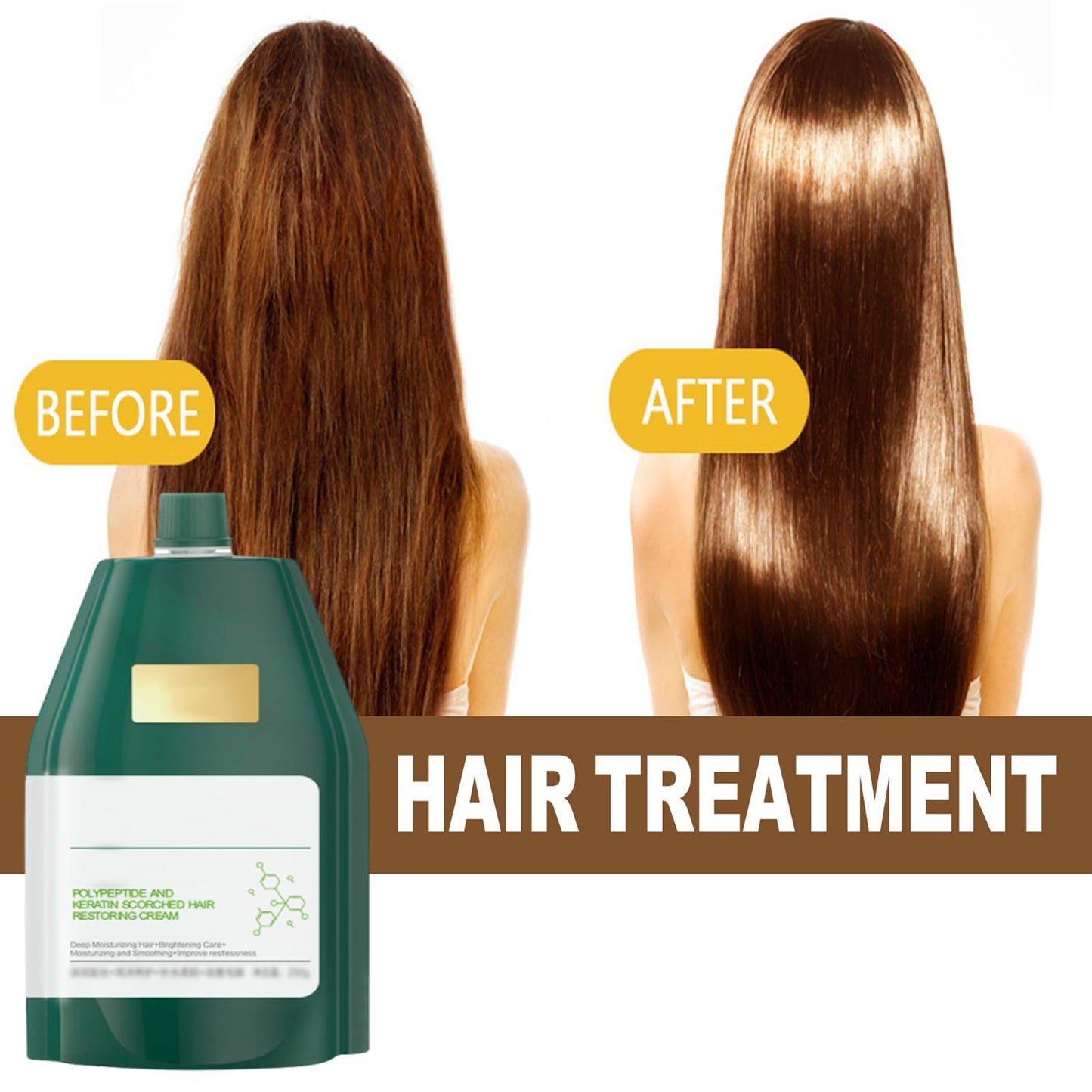 Steriqotu Polypeptide Keratin, Polypeptide Keratin Hair Mask,Collagen Hair Mask,Hair Treatment For Lasting For Dry Damaged Hair (1PC)