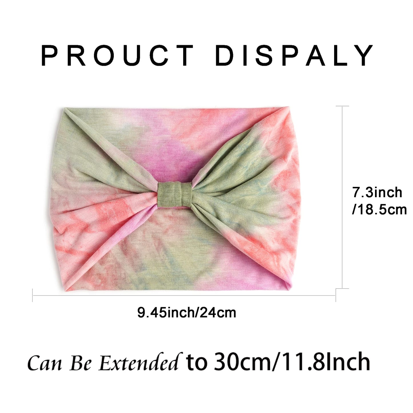 STGDAK Headbands Fashion Hair Bands Soft Head Bands Elastic Headband Non Slip Wrap Headbands Breathable SweatBand Tie Dye Hairband Accessories for Women Daily 3 Pack