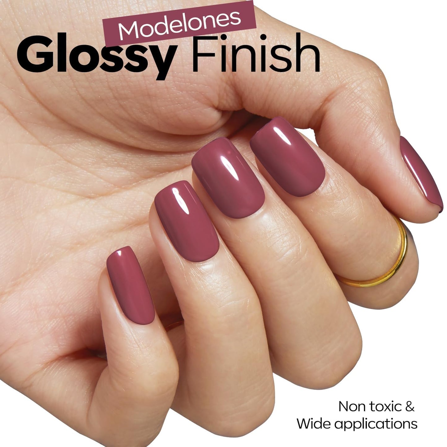 Purple Gel Nail Polish - Plum Rosy Soak Off Nail Art for Valentine's Day | 15 ML