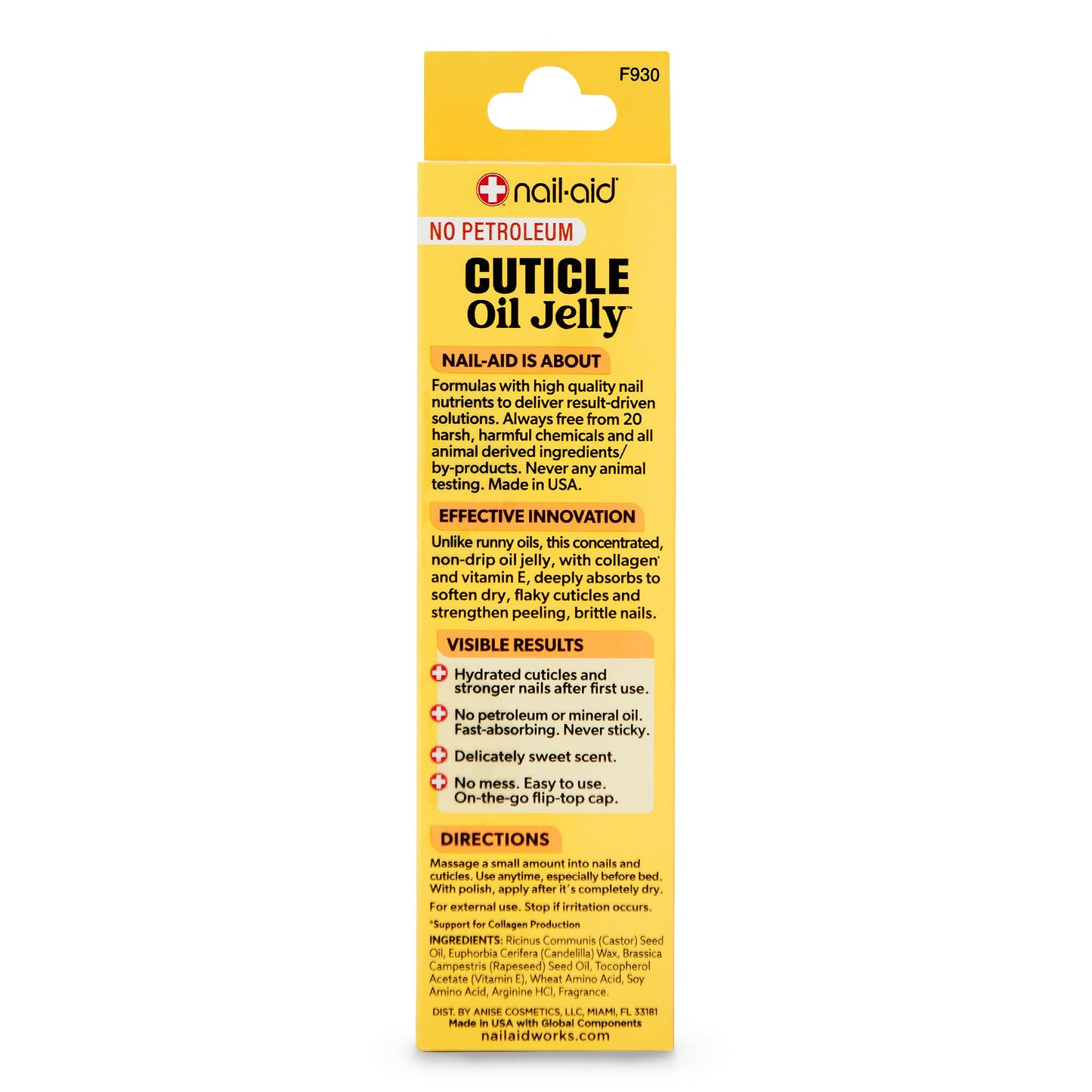 Nail-Aid Cuticle Oil Jelly, Press-On Friendly Non-Drip Treatment