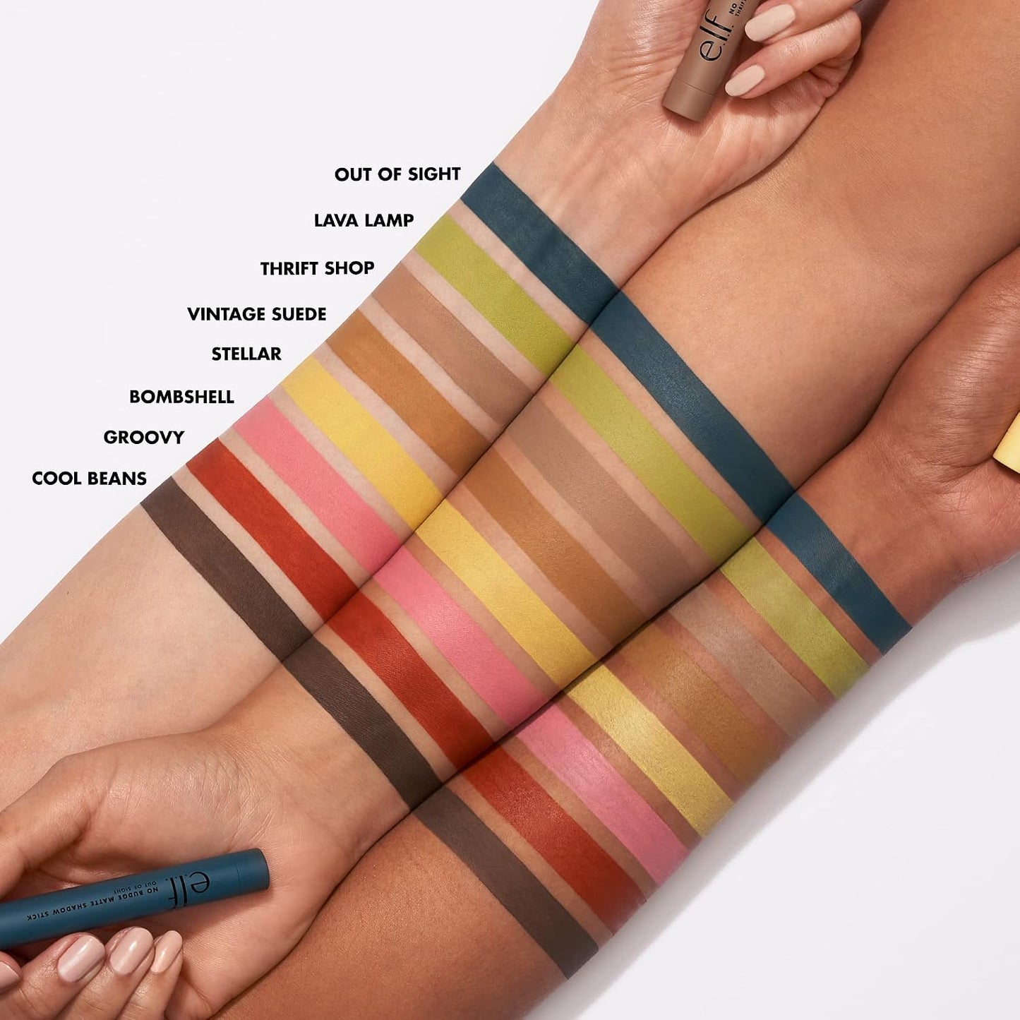 e.l.f. No Budge Matte Shadow Stick - Long-Wear Cream Eyeshadow, Vegan & Cruelty-Free | Matte Finish, Easy Application