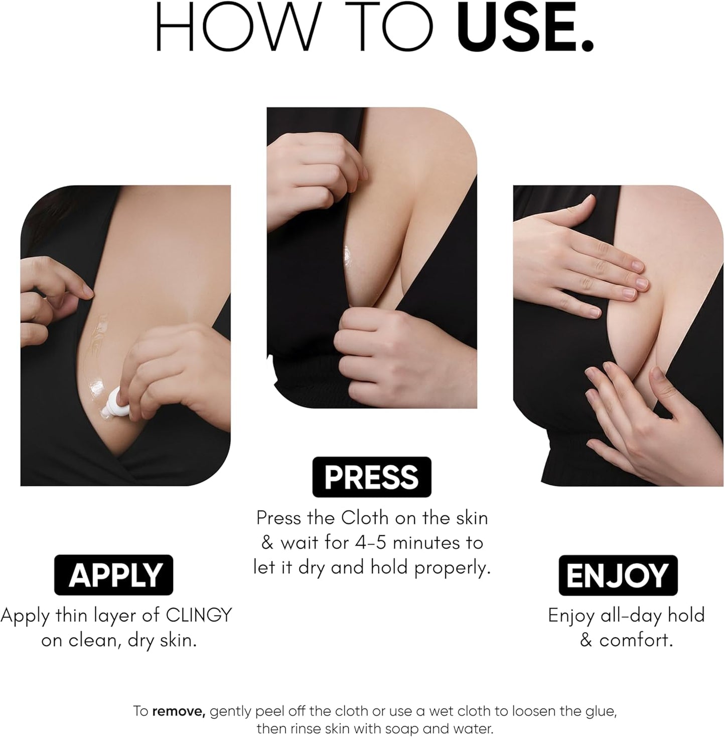 Body Glue for Clothes & Skin - Sweat-Resistant Liquid Fashion Tape | Non-Irritating Adhesive for Strapless Dresses, Bras, & Wigs | 20ml