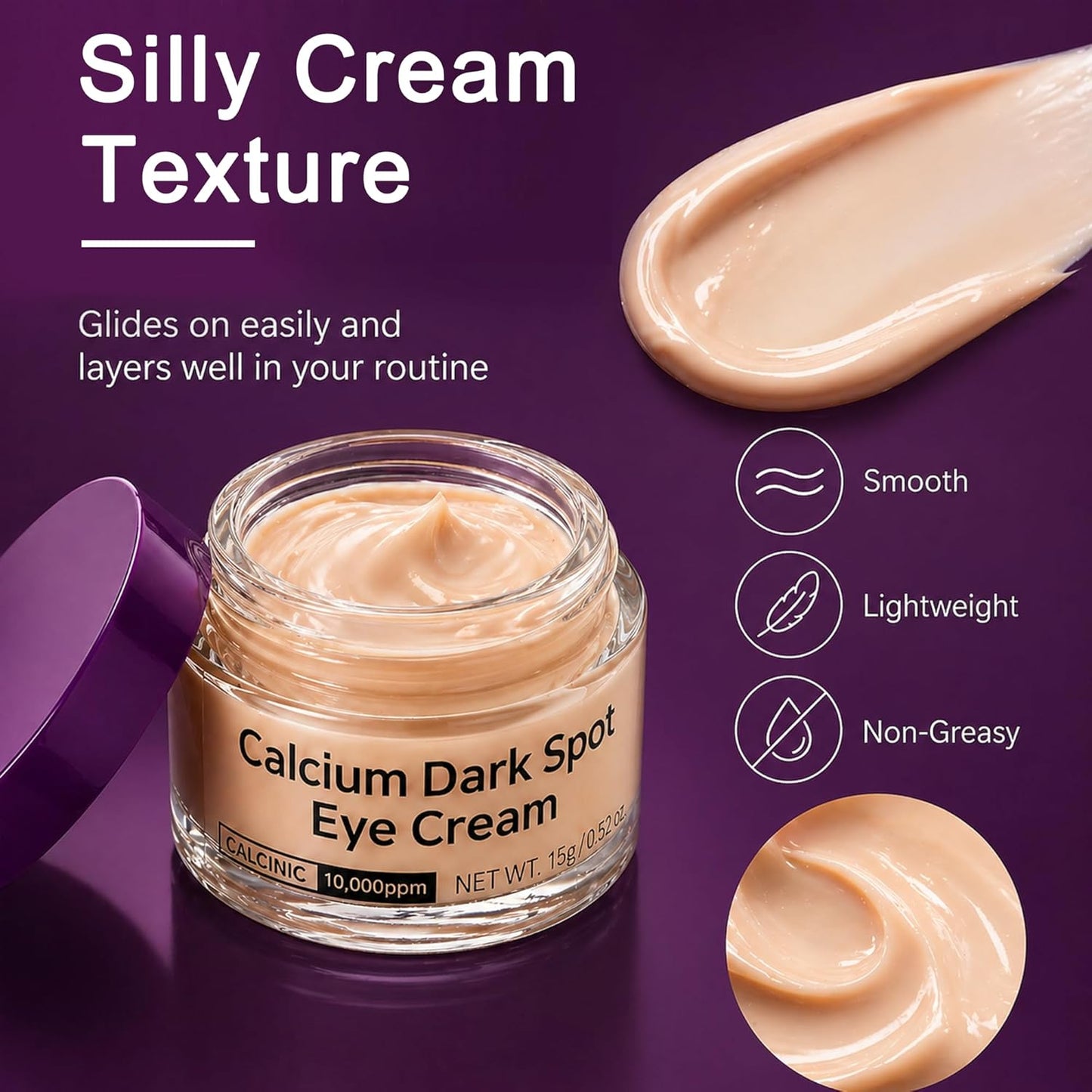 Calcium Dark Spot Eye Cream - Anti-Aging Formula for Dark Circles & Sagging Skin | 2 Pack