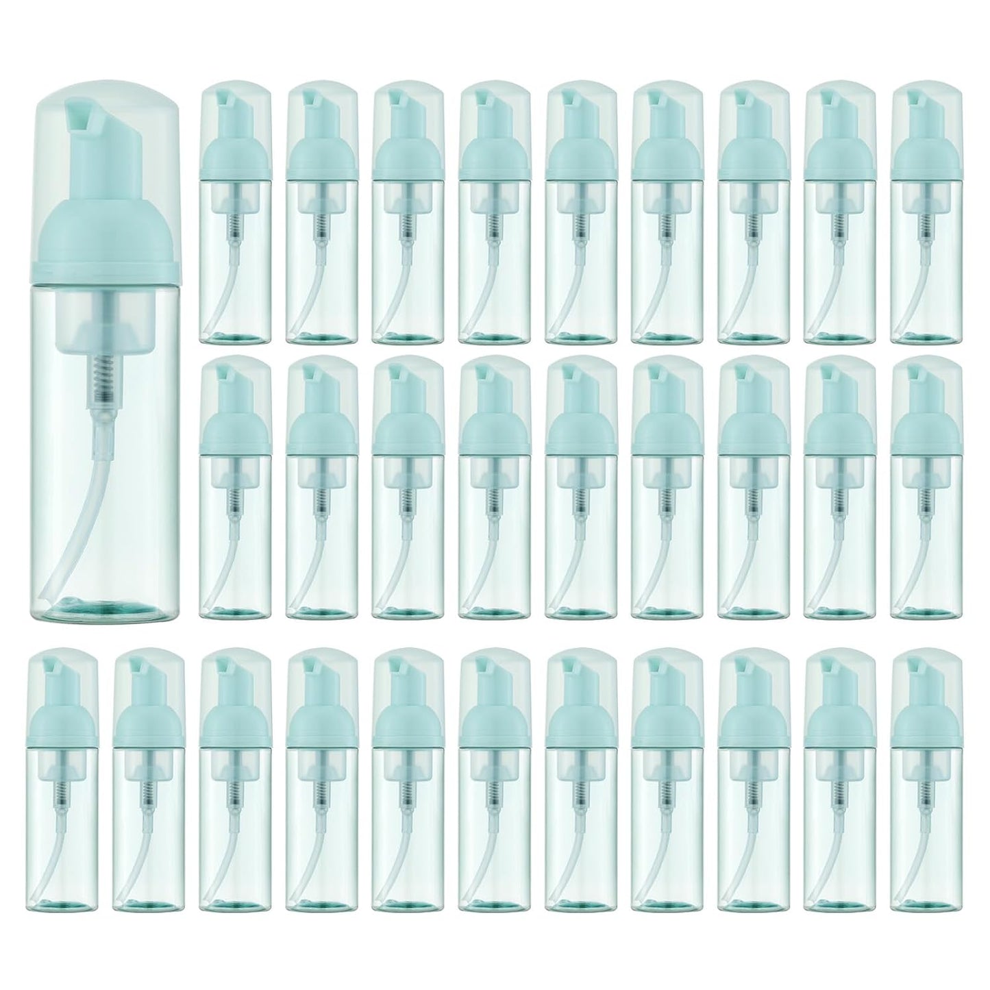 Foam Pump Bottle - Empty Travel Size Dispenser for Soap & Shampoo | Pink, 60ml, 3-Pack