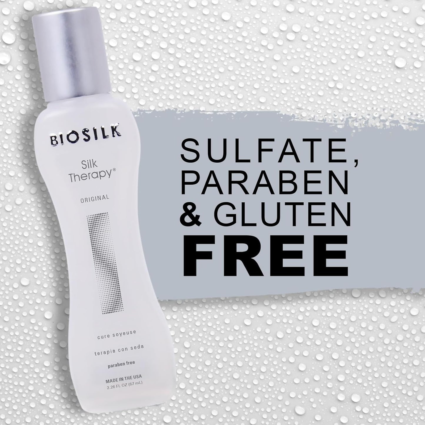 BioSilk Silk Therapy Leave-In Hair Treatment - Reconstructs, Adds Shine & Smooths | 2.26 Oz