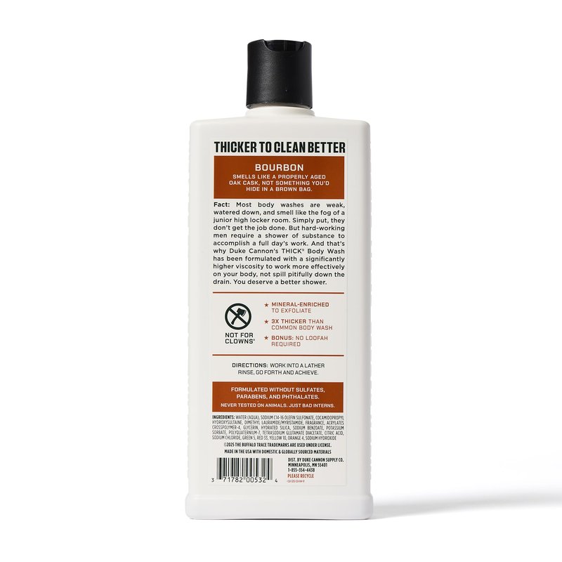 Duke Cannon Bourbon Grooming Bundle for Men – Bourbon Bar Soap, THICK Body Wash & Beard Wash, Oak Barrel Scent, 3-Pack