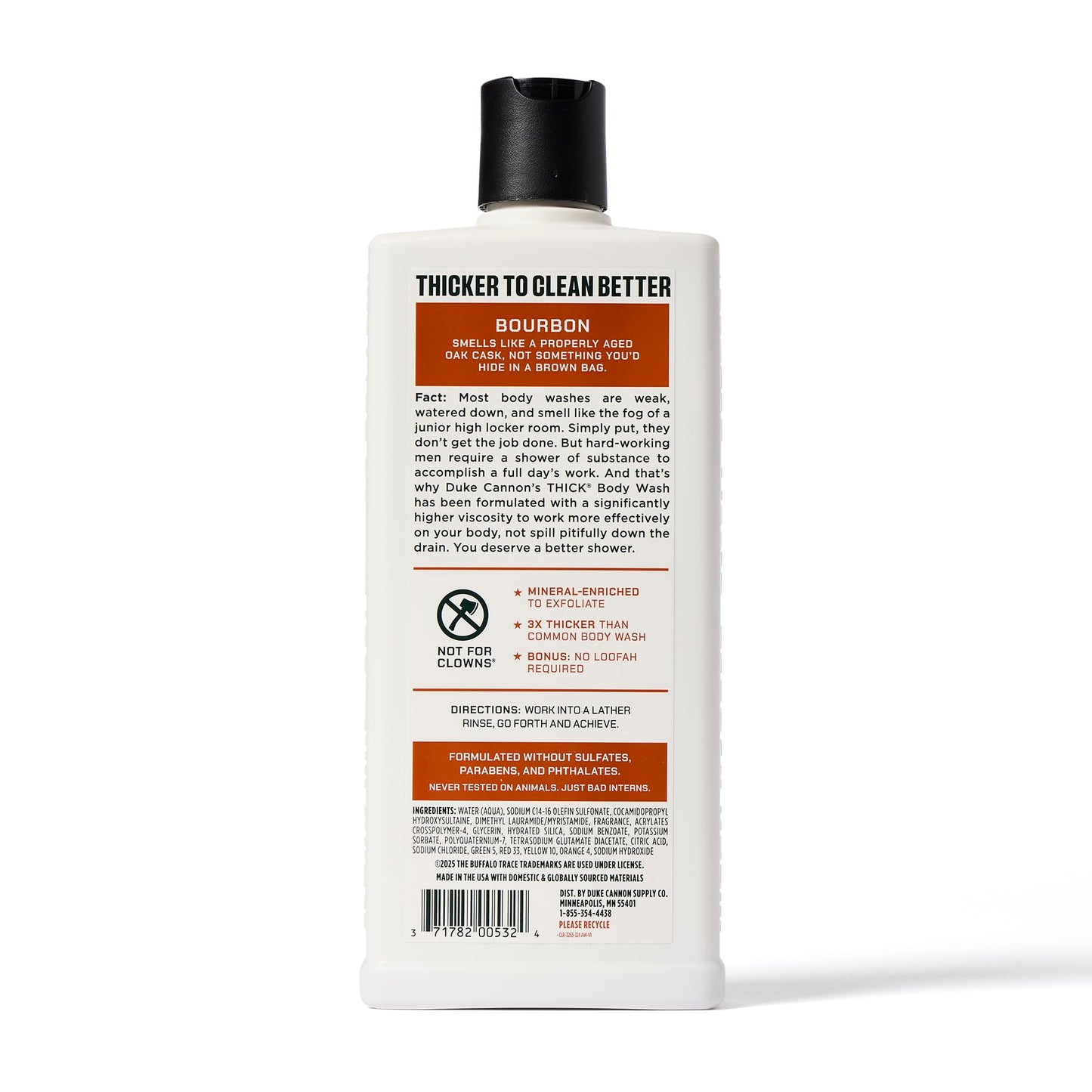 Duke Cannon Bourbon Soap, Body Wash & Beard Balm Bundle – 3 Pack with Buffalo Trace Bourbon, Oak Barrel Scent