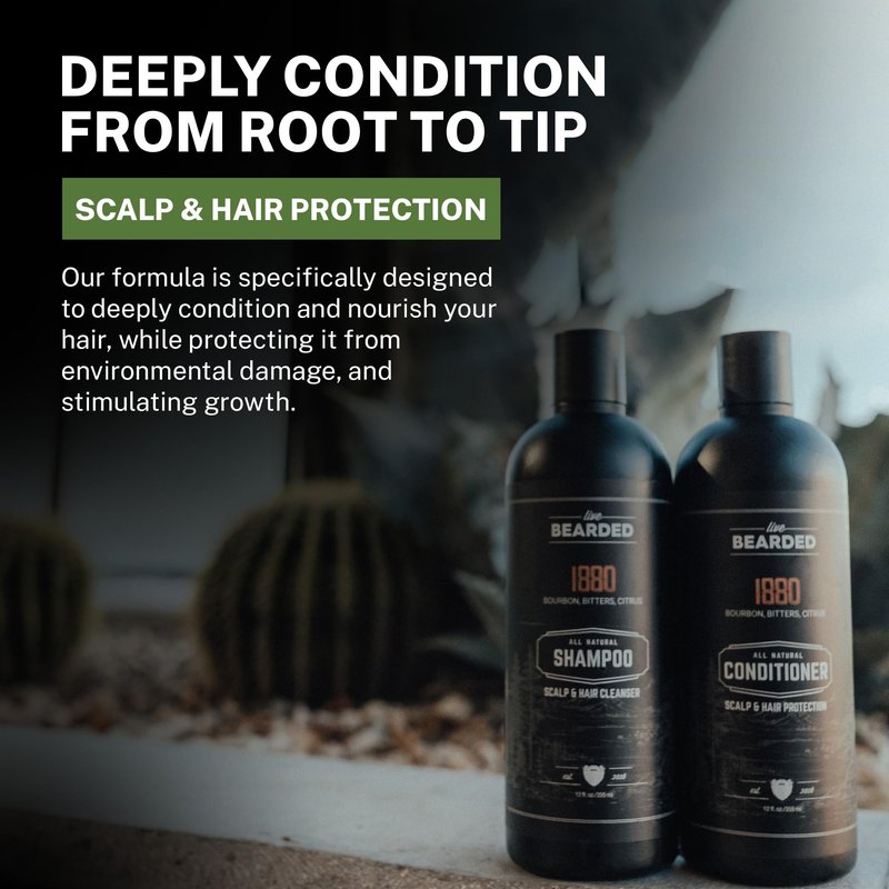 Live Bearded All-Natural Conditioner for Men - Promotes Hair Growth - Thinning and Hairloss - Deep Conditioning, Moisturizing | Canyon Scent - Juniper, Cypress, Fir Needle